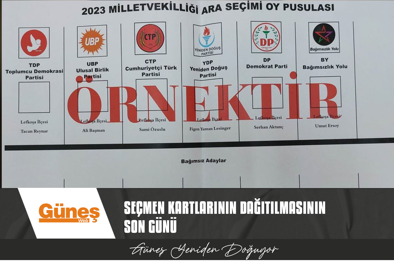 BUGÜN SEÇMEN KARTLARININ DAĞITILMASININ SON GÜNÜ