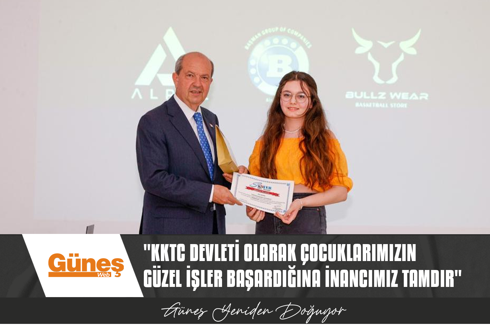 CUMHURBAŞKANI TATAR, “HAYATA BASKET ATIYORUZ RESİM YARIŞMASI ÖDÜL TÖRENİ”NE KATILDI