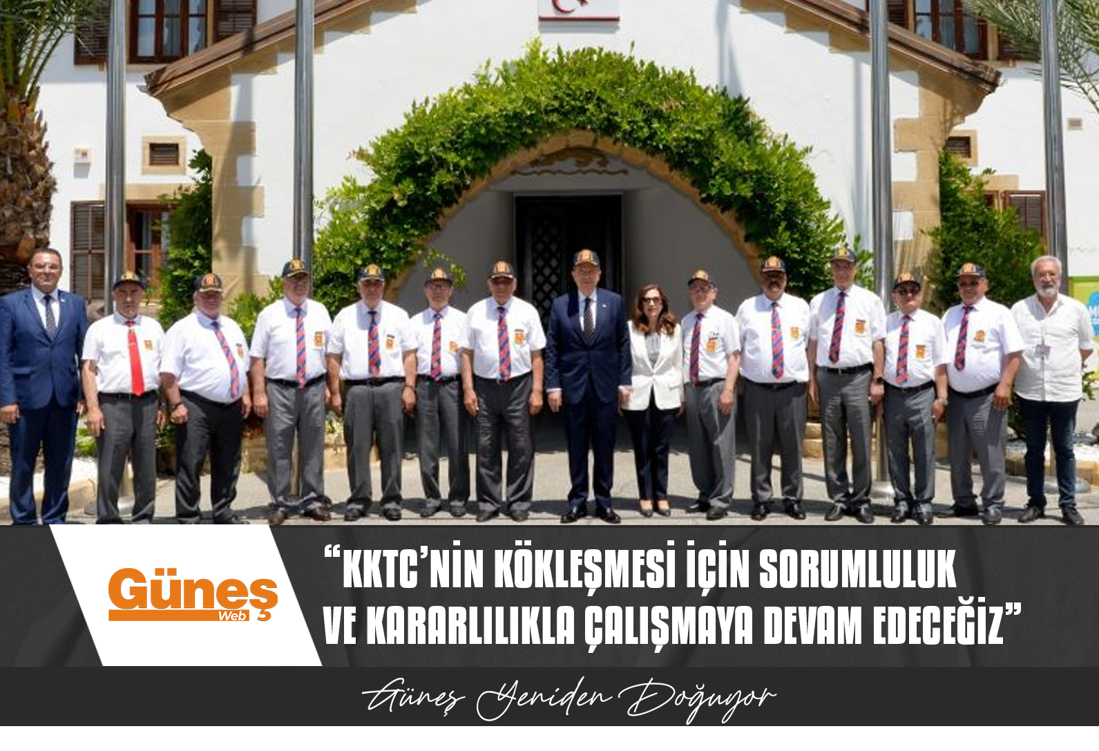 CUMHURBAŞKANI ERSİN TATAR, İZMİR’DEN GELEN KIBRIS GAZİLERİNİ KABUL ETTİ