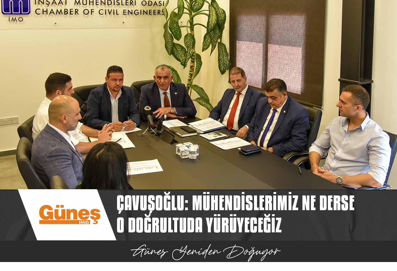 ÇAVUŞOĞLU, OKULLARIN SON DURUMUNU GÖRÜŞMEK ÜZERE İNŞAAT MÜHENDİSLERİ ODASI’NI ZİYARET ETTİ