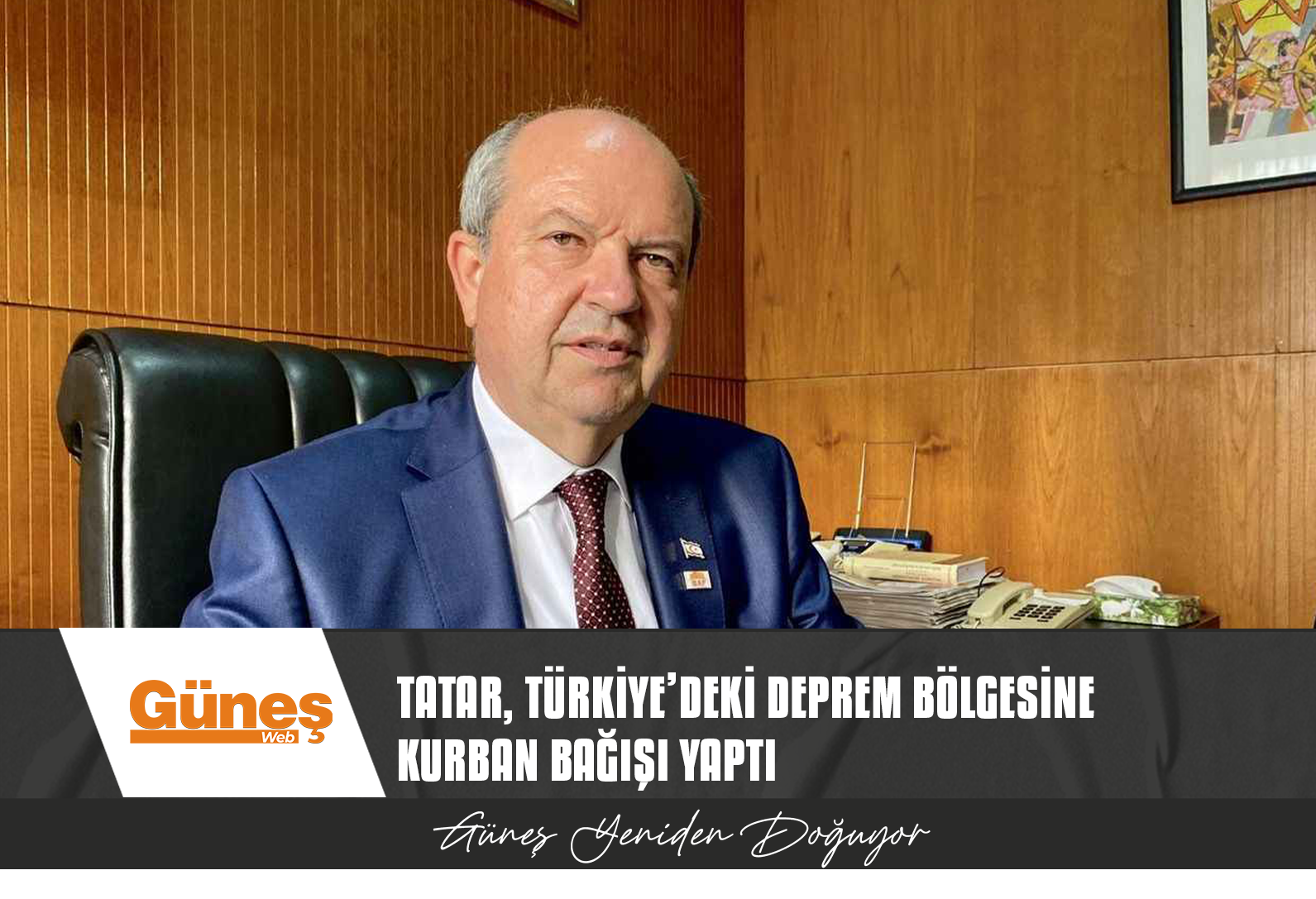 CUMHURBAŞKANI TATAR, TÜRKİYE’DEKİ DEPREM BÖLGESİNE KURBAN BAĞIŞI YAPTI