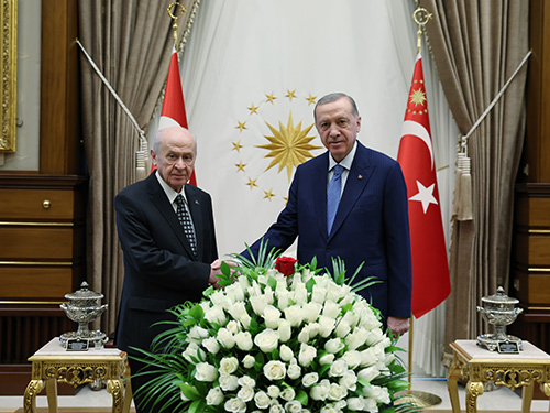 TC CUMHURBAŞKANI ERDOĞAN, MHP GENEL BAŞKANI BAHÇELİ’Yİ KABUL ETTİ