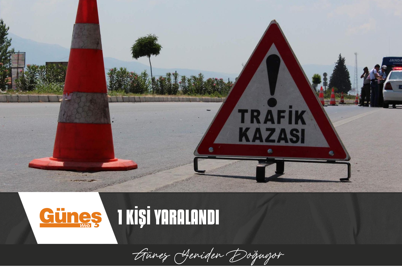 ALKOLLÜ SÜRÜCÜ İTFAİYE ARACINA ÇARPTI… 1 YARALI