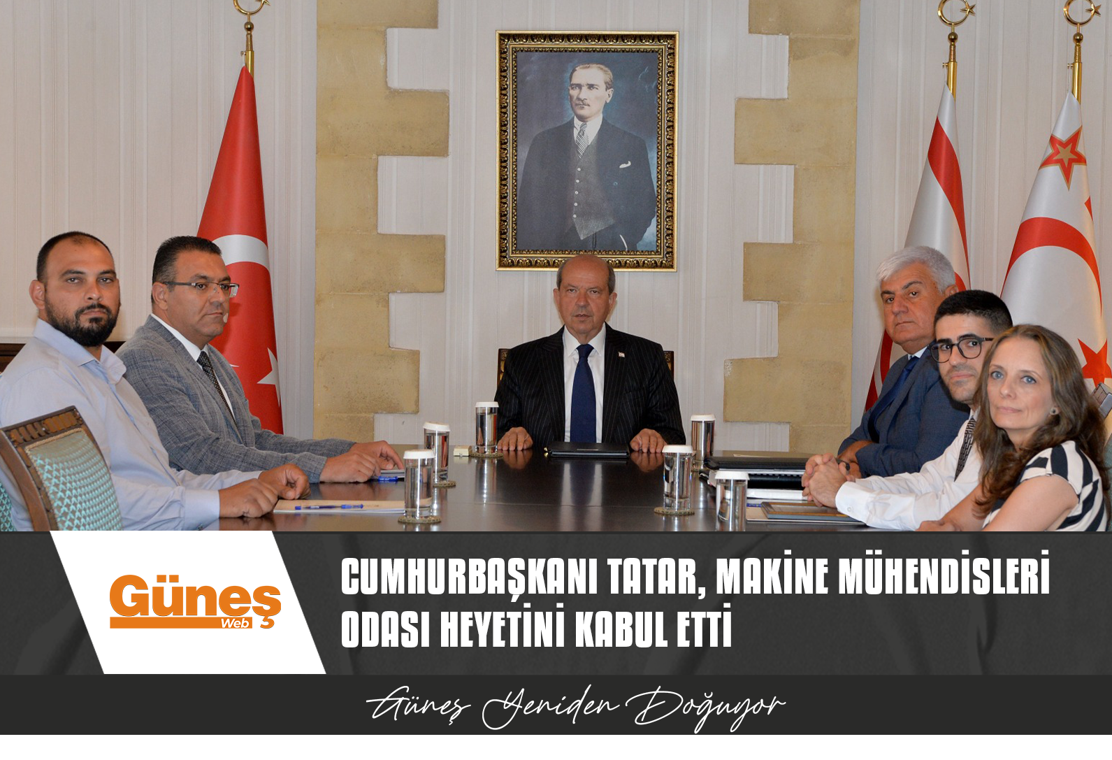 CUMHURBAŞKANI TATAR, MAKİNE MÜHENDİSLERİ ODASI HEYETİNİ KABUL ETTİ