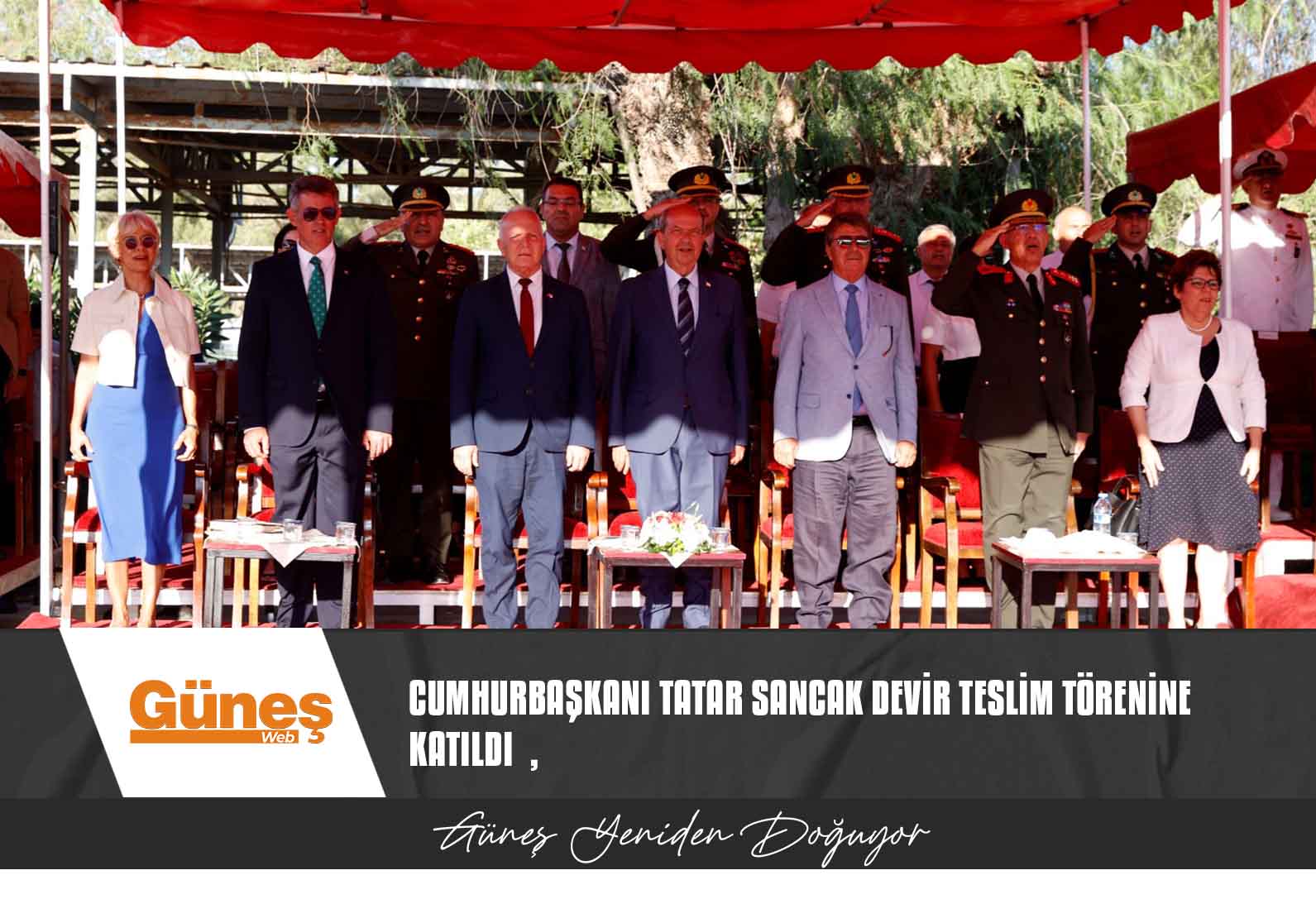 CUMHURBAŞKANI TATAR SANCAK DEVİR TESLİM TÖRENİNE KATILDI  ,