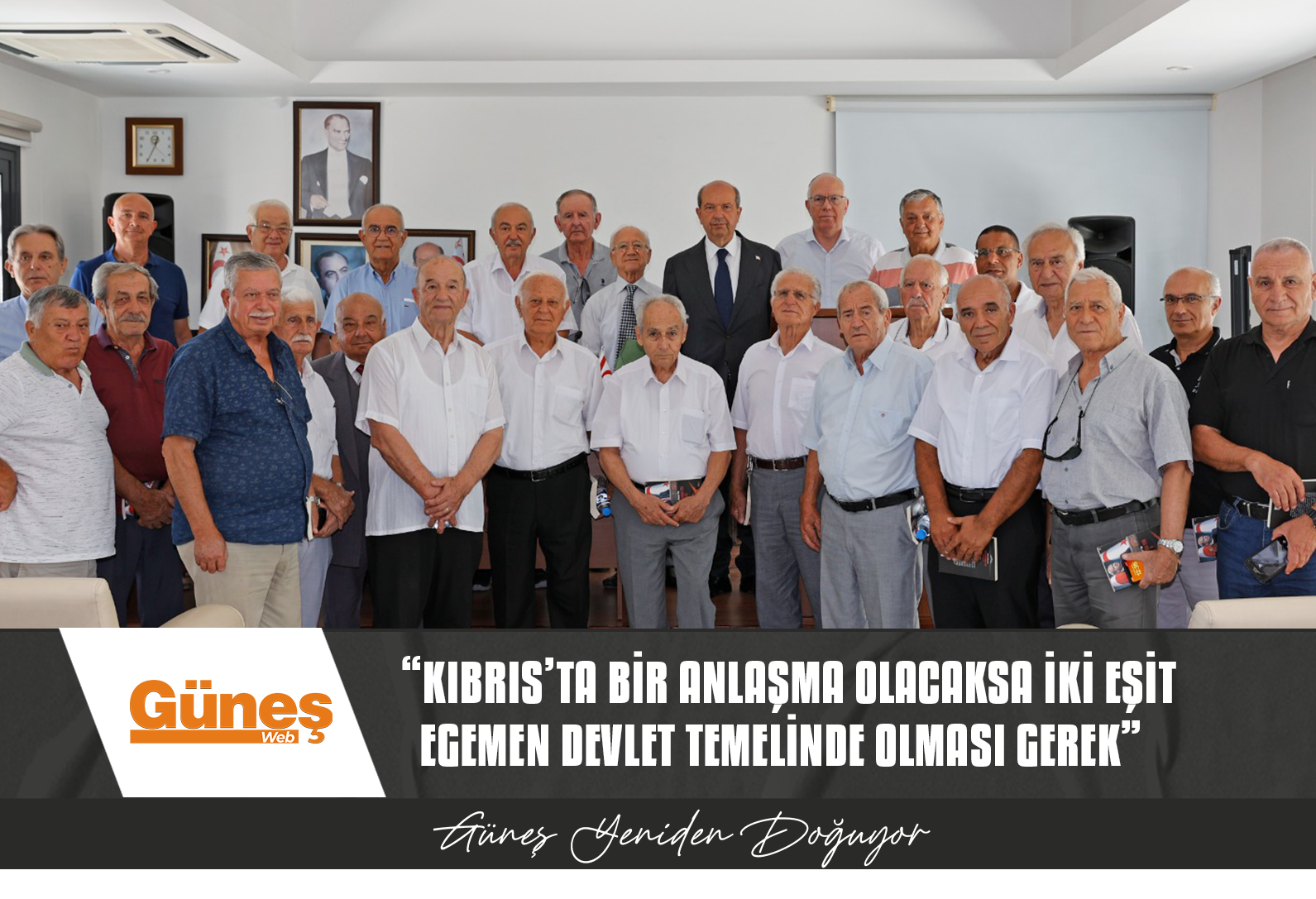 CUMHURBAŞKANI TATAR, K.T. EMEKLİLER DERNEĞİ’NDE GÜNCEL KIBRIS POLİTİKASI HAKKINDA BİLGİ VERDİ