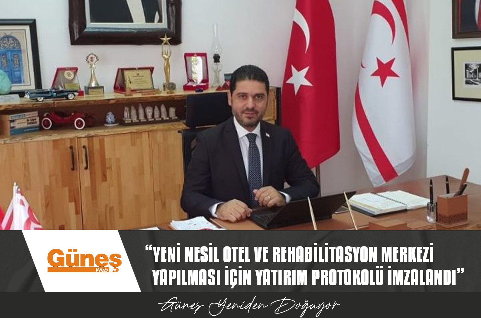 SAVAŞAN: GAZİMAĞUSA’YA YENİ NESİL OTEL VE REHABİLİTASYON MERKEZİ YAPILMASI İÇİN YATIRIM PROTOKOLÜ İMZALANDI