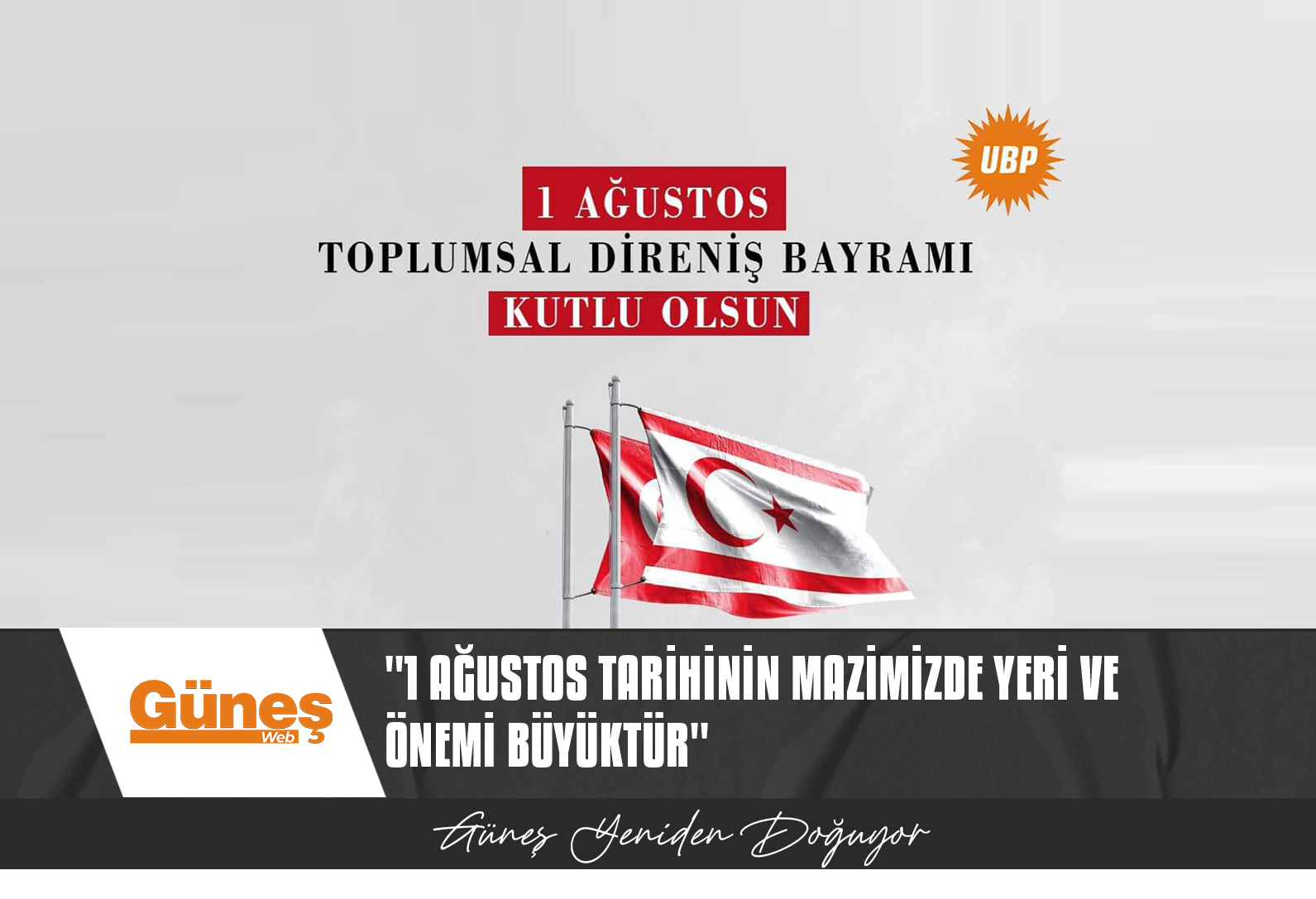 NAHİT ÖNCÜ, 1 AĞUSTOS TOPLUMSAL DİRENİŞ BAYRAMI NEDENİYLE MESAJ YAYIMLADI