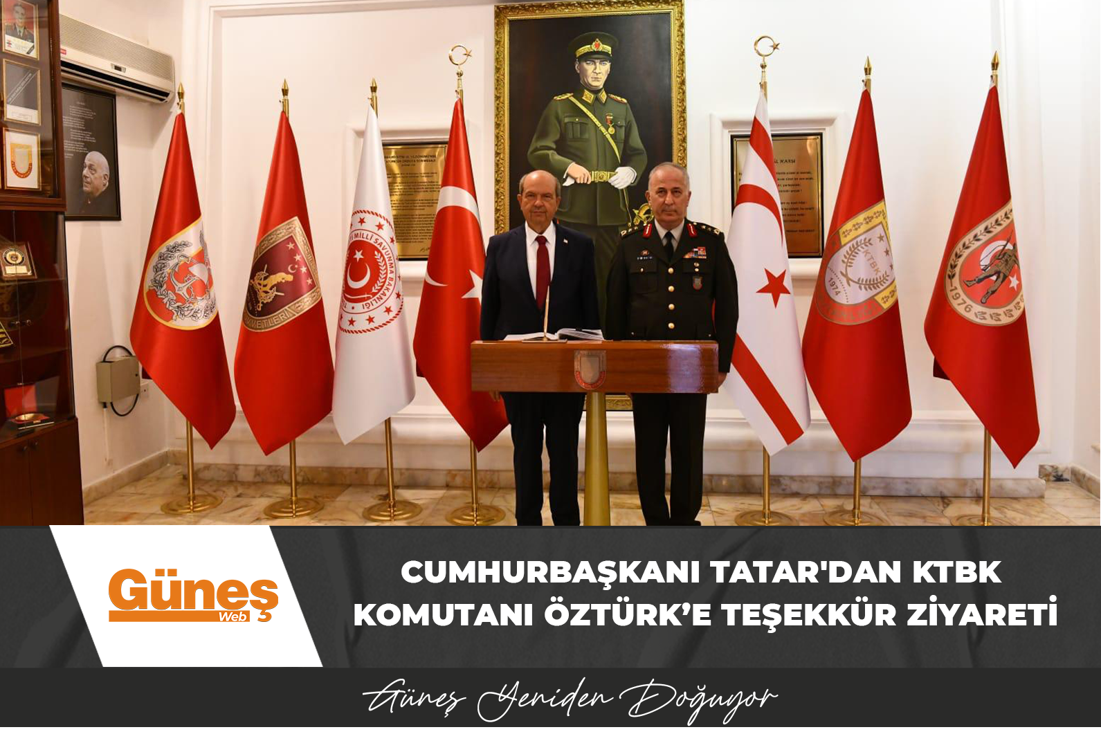 Cumhurbaşkanı Tatar’dan KTBK Komutanı Öztürk’e teşekkür ziyareti