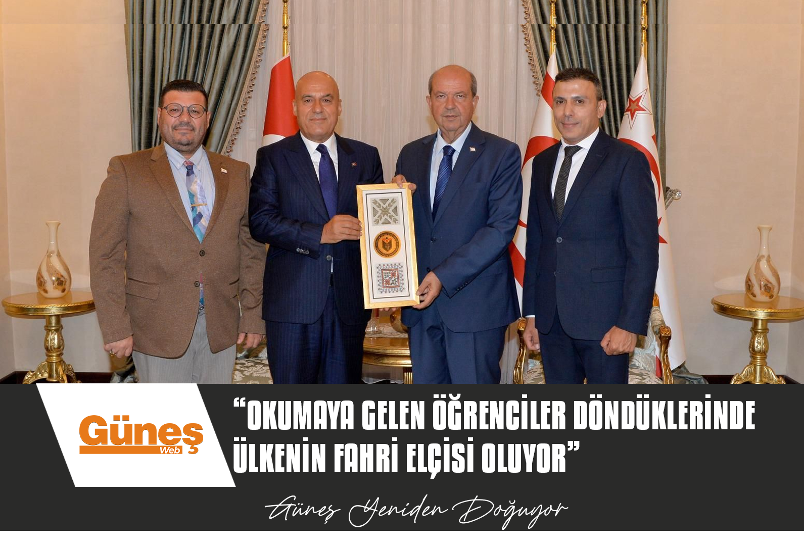 TATAR, DÜNYA BARIŞ ÜNİVERSİTESİ MÜTEVELLİ HEYETİ BAŞKANI, BAŞKAN VEKİLİ VE REKTÖRÜNÜ KABUL ETTİ