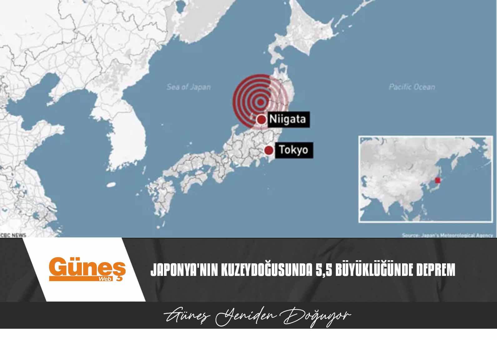 Japonya’nın kuzeydoğusunda 5,5 büyüklüğünde deprem
