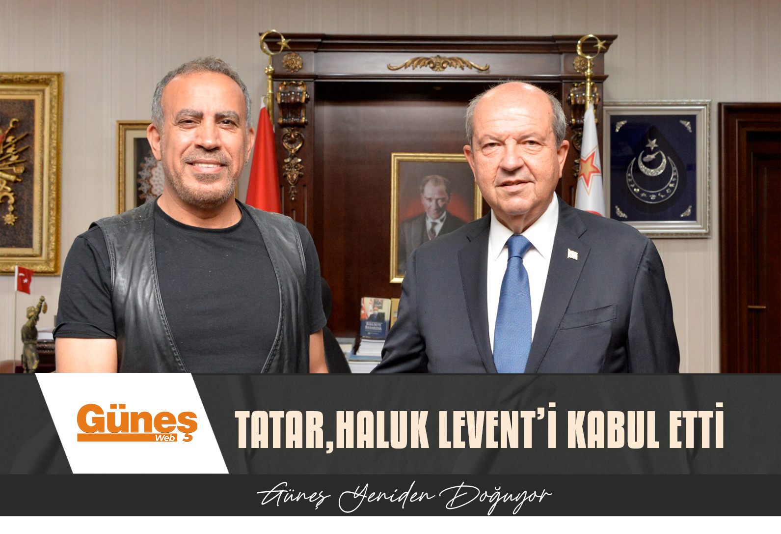 Cumhurbaşkanı Tatar, Haluk Levent’i kabul etti