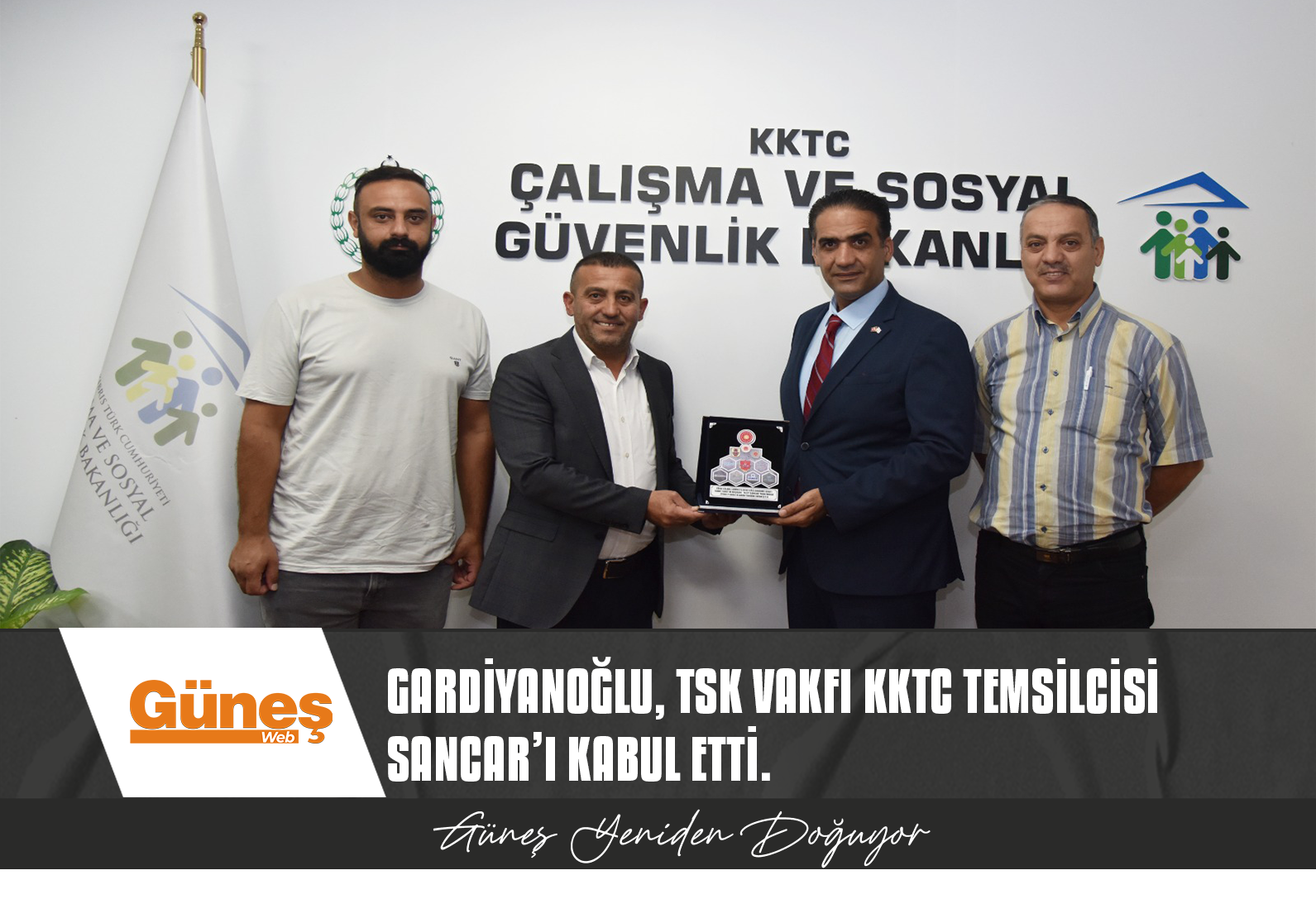 GARDİYANOĞLU, TSK VAKFI KKTC TEMSİLCİSİ SANCAR’I KABUL ETTİ.