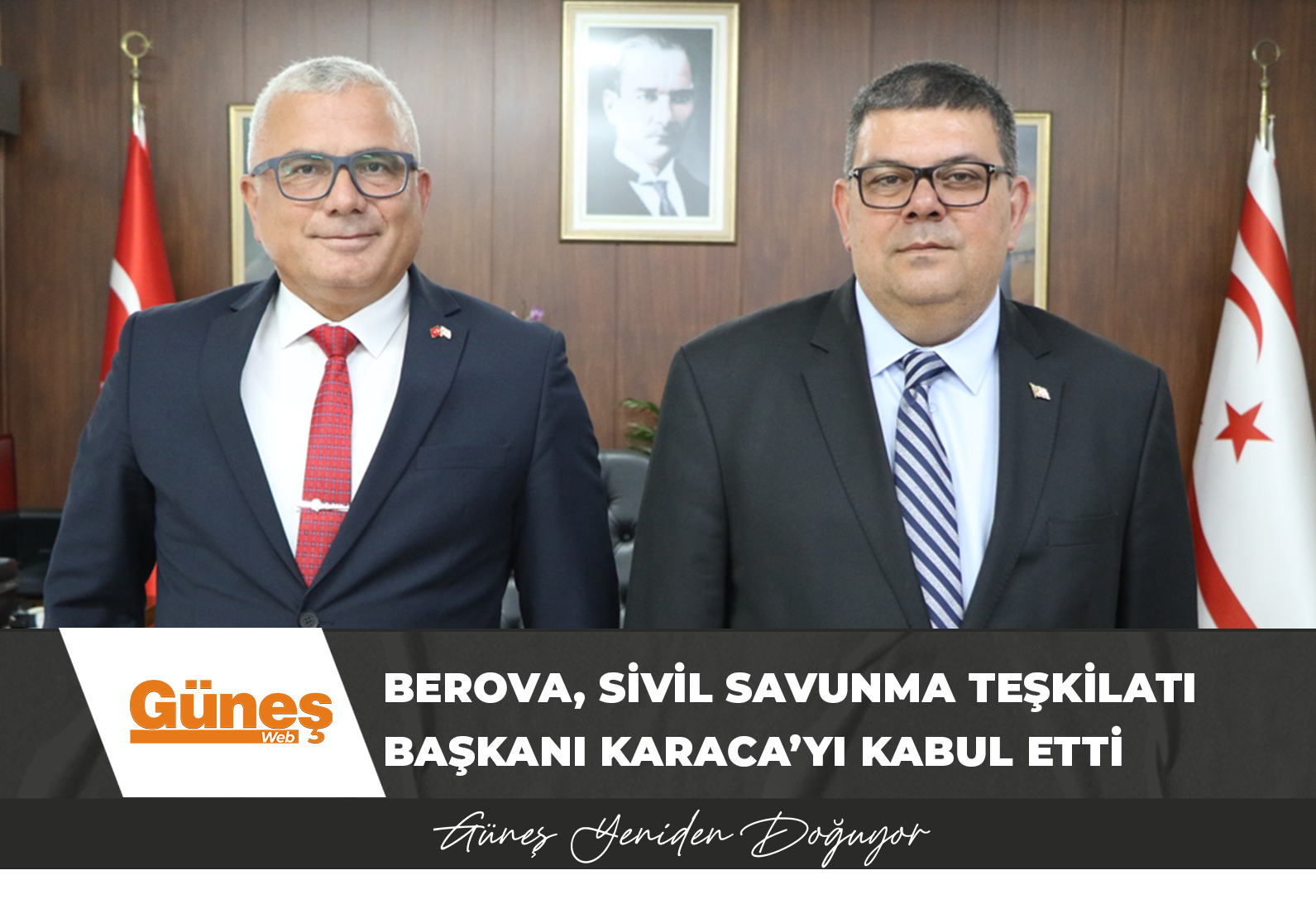 Maliye Bakanı Berova, Sivil Savunma Teşkilatı Başkanı Karaca’yı kabul etti