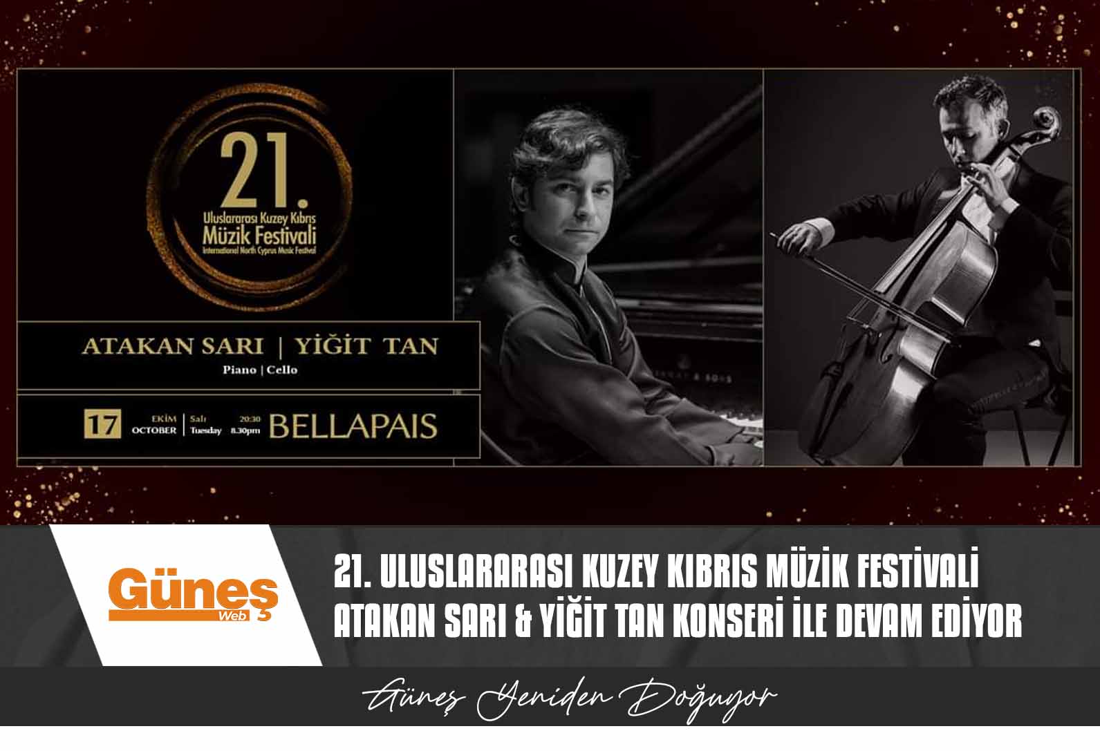 21. Uluslararası Kuzey Kıbrıs Müzik Festivali Atakan Sarı & Yiğit Tan konseri ile devam ediyor