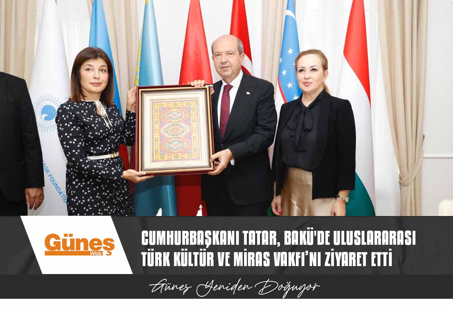 Cumhurbaşkanı Tatar, Bakü’de Uluslararası Türk Kültür ve Miras Vakfı’nı ziyaret etti