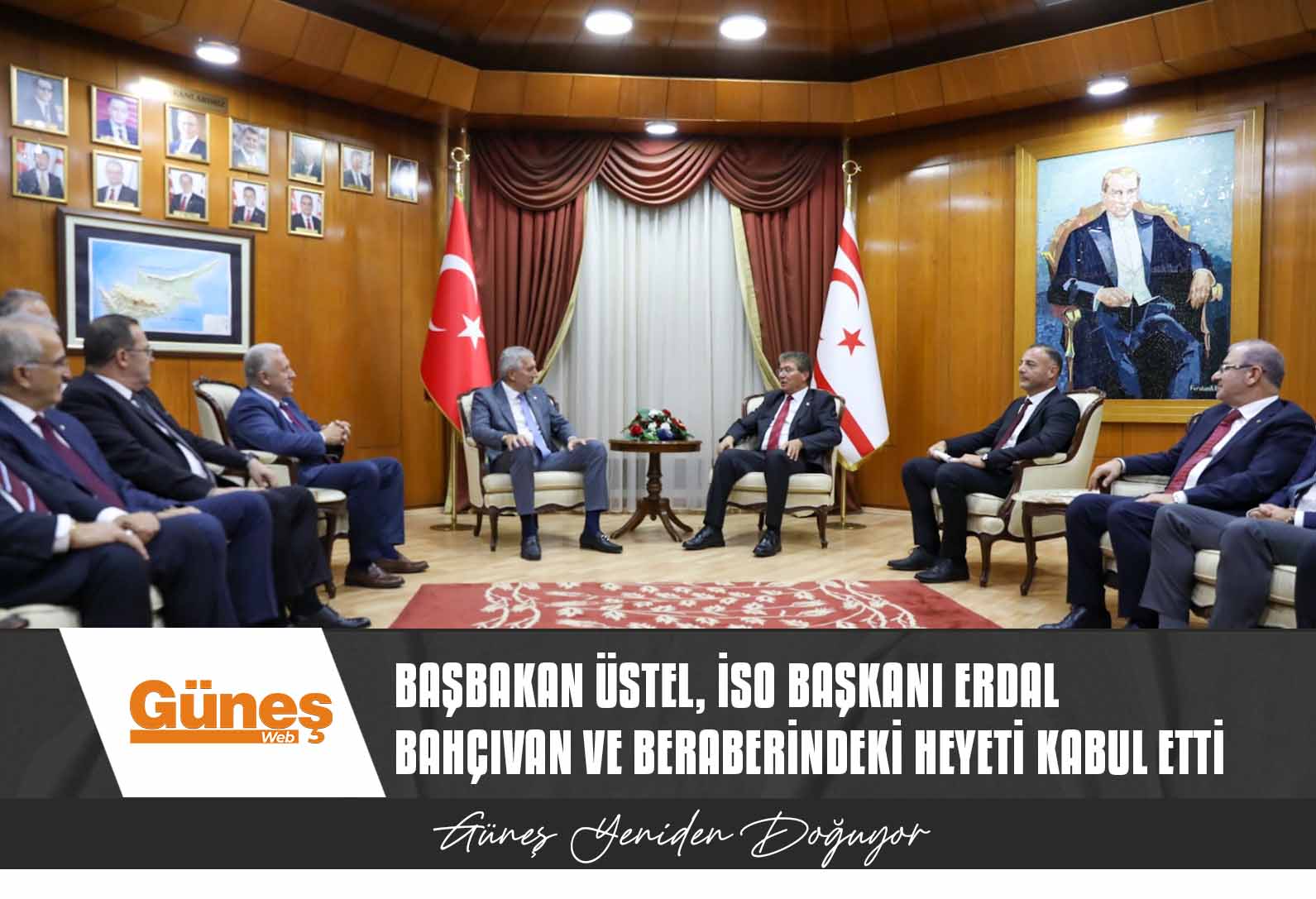 Başbakan Üstel, İSO Başkanı Erdal Bahçıvan ve beraberindeki heyeti kabul etti