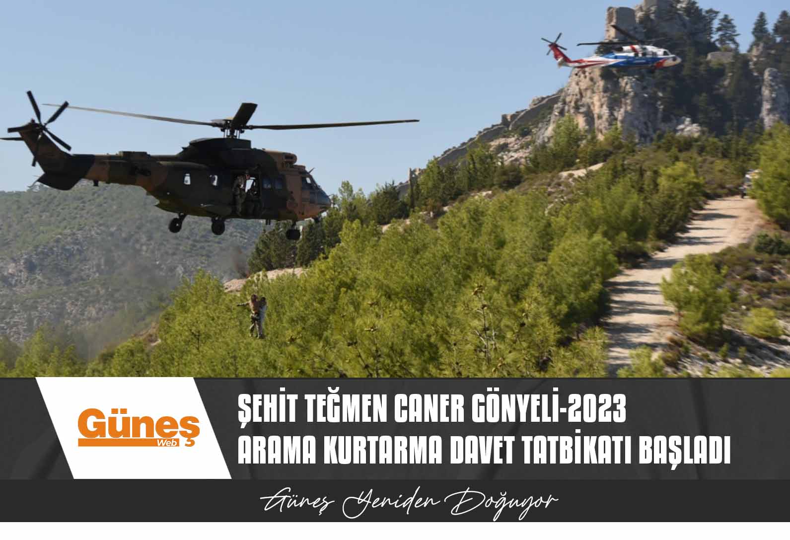 Şehit Teğmen Caner Gönyeli-2023 Arama Kurtarma Davet Tatbikatı başladı… Tatbikatın kara safhası Girne 101 Evler bölgesinde icra edildi