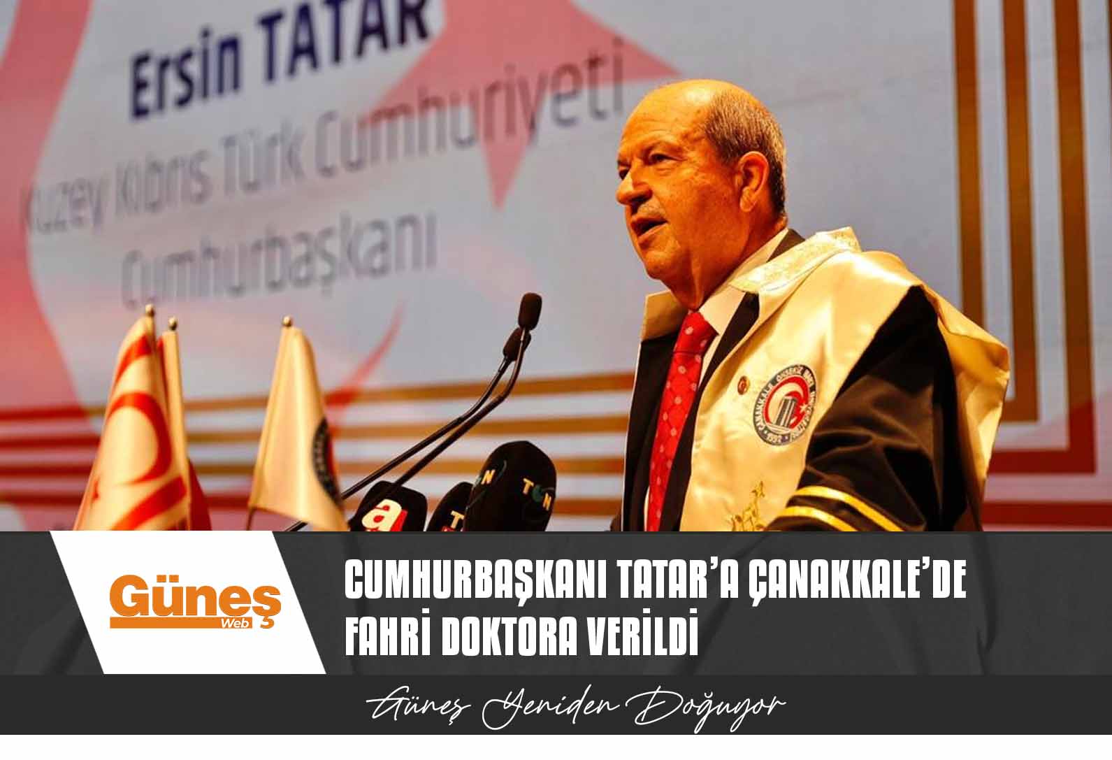 Cumhurbaşkanı Tatar’a Çanakkale’de fahri doktora verildi