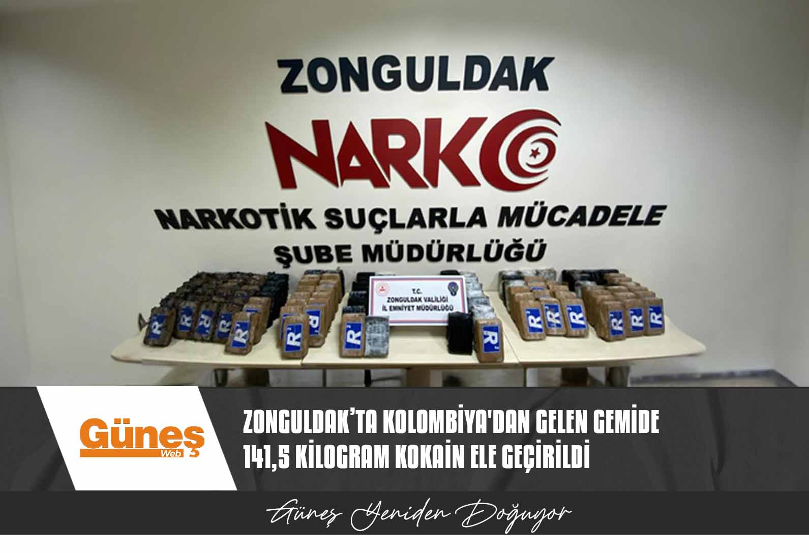 Zonguldak’ta Kolombiya’dan gelen gemide 141,5 kilogram kokain ele geçirildi, geminin 10 mürettebatı tutuklandı