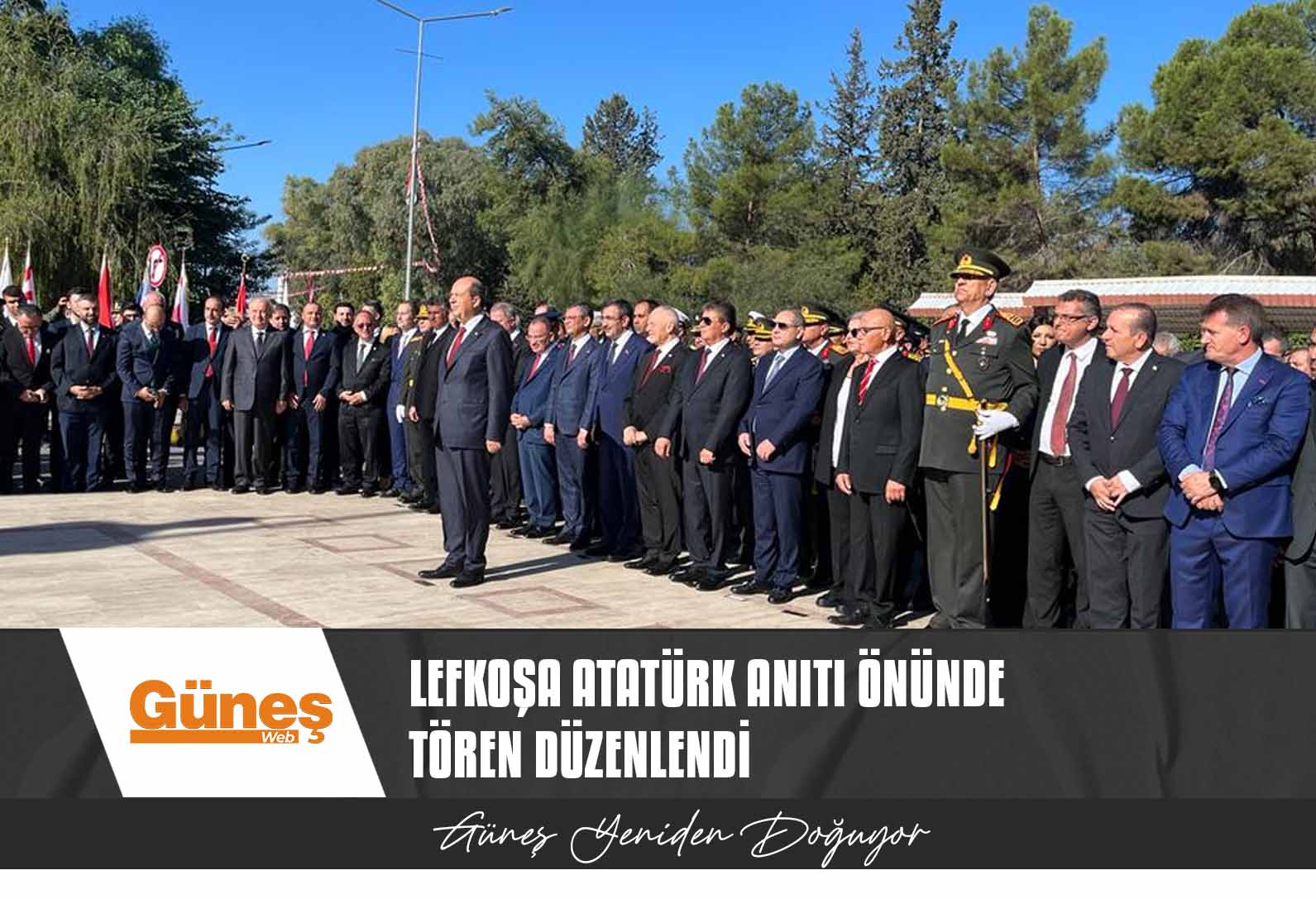 Lefkoşa Atatürk Anıtı önünde tören düzenlendi