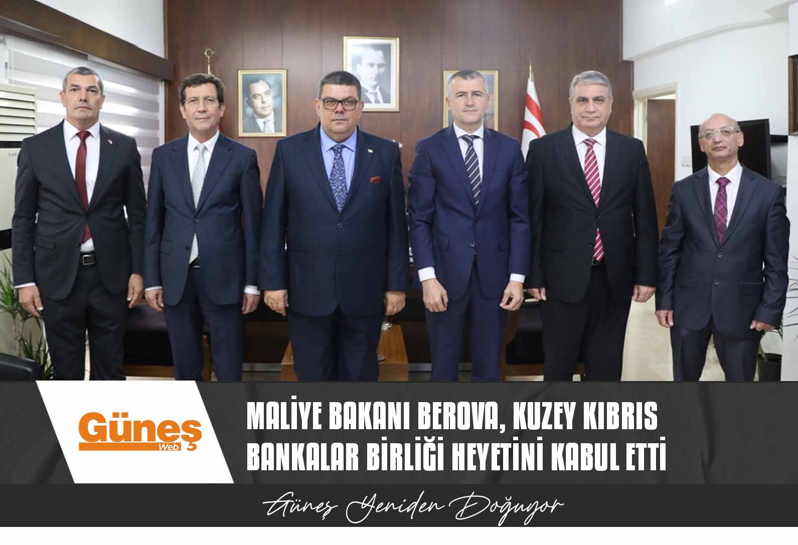 Maliye Bakanı Berova, Kuzey Kıbrıs Bankalar Birliği Heyetini Kabul Etti