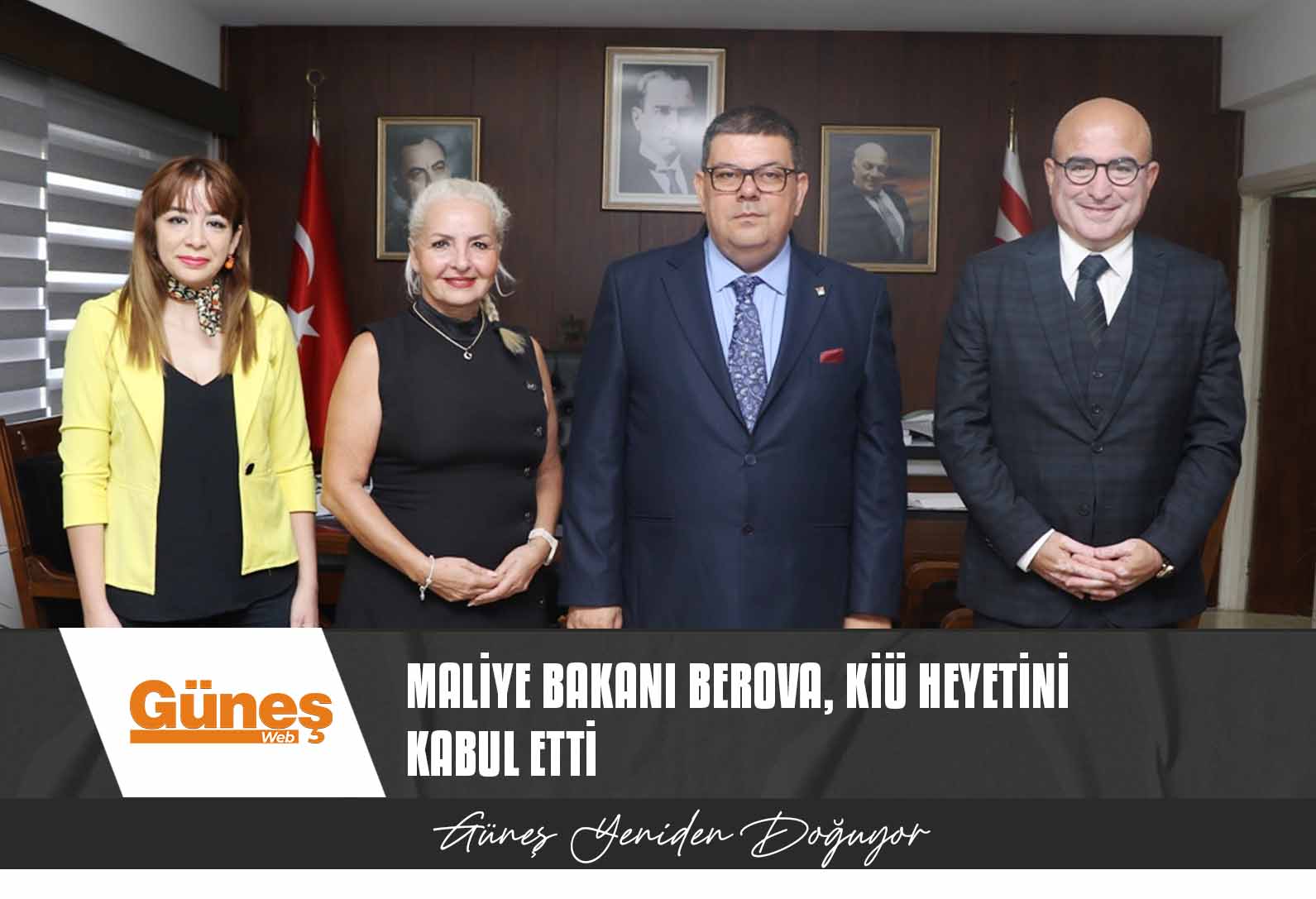 Maliye Bakanı Berova, KİÜ heyetini kabul etti