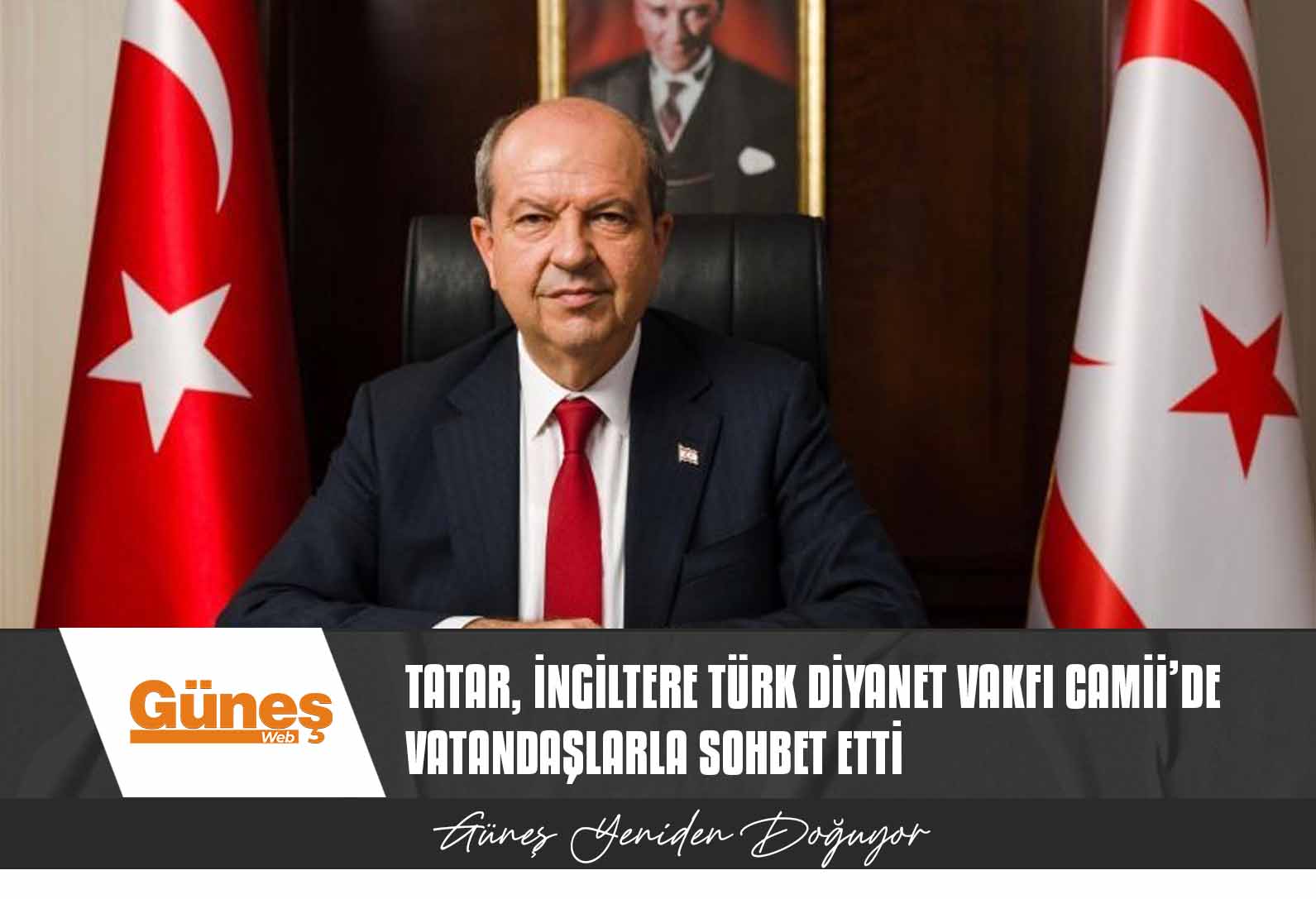 Cumhurbaşkanı Tatar, İngiltere Türk Diyanet Vakfı Camii’de vatandaşlarla sohbet etti