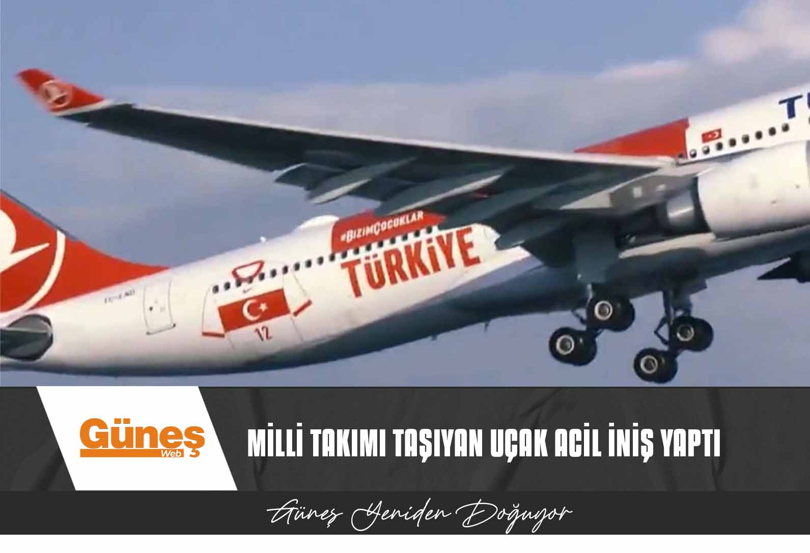 Milli Takımı taşıyan uçak acil iniş yaptı