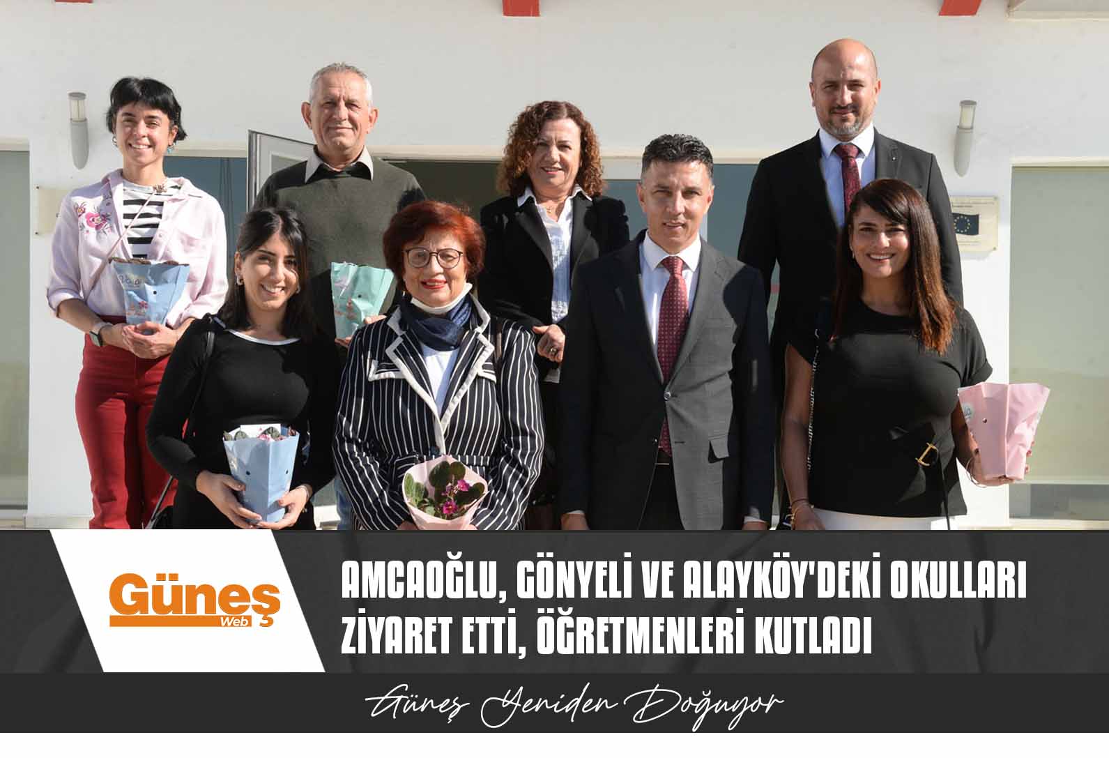 Amcaoğlu, Gönyeli ve Alayköy’deki okulları ziyaret etti, öğretmenleri kutladı