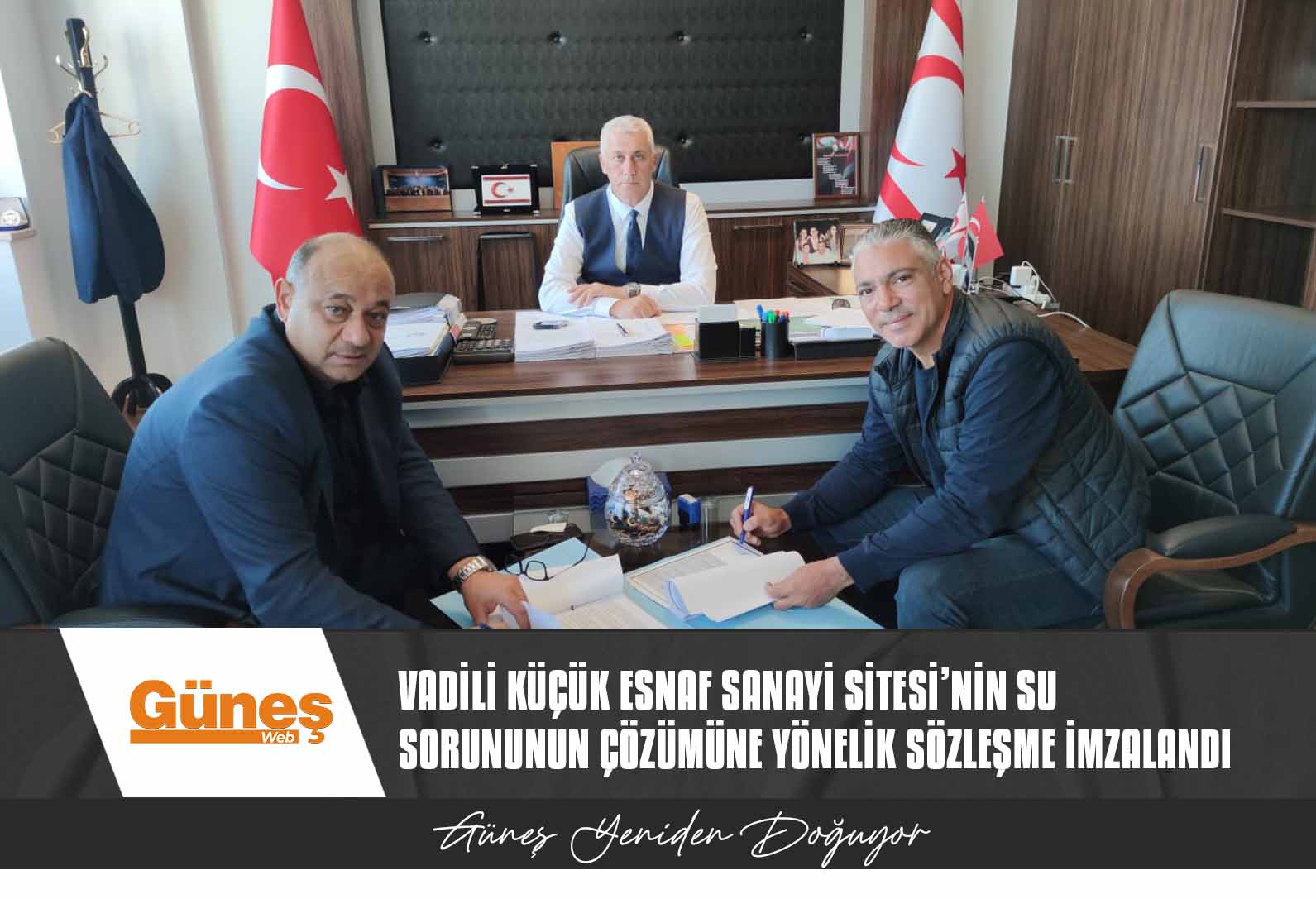 Vadili Küçük Esnaf Sanayi Sitesi’nin su sorununun çözümüne yönelik sözleşme imzalandı