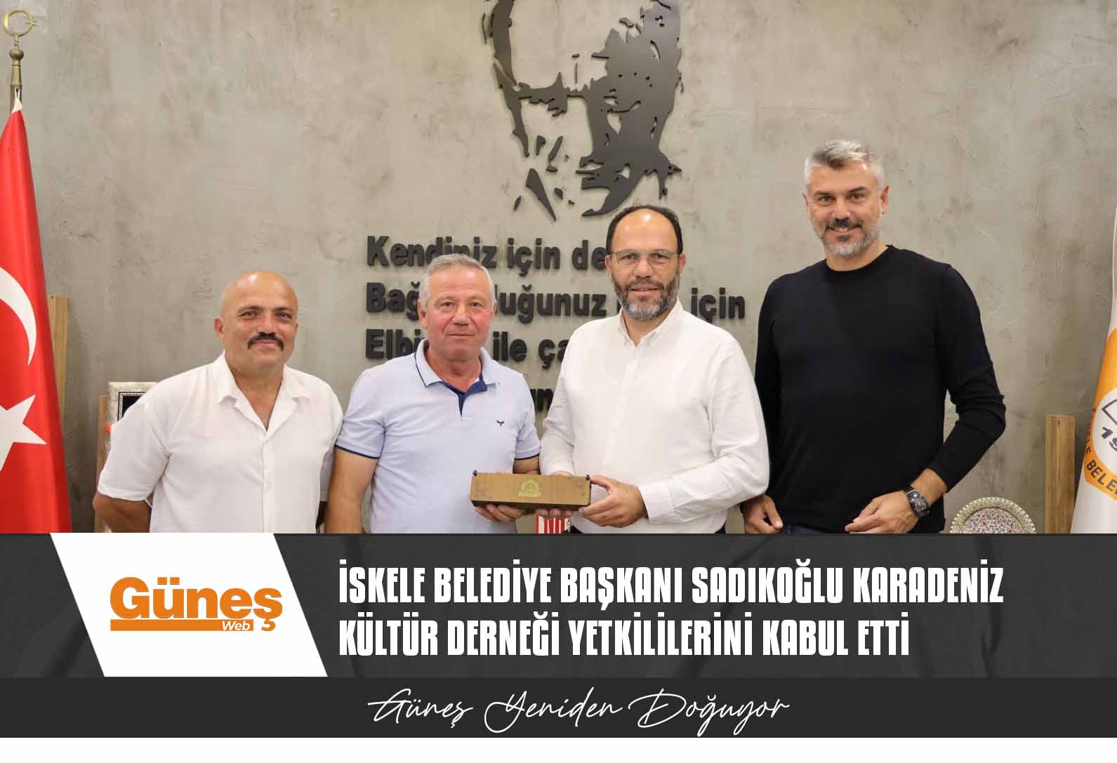 İskele Belediye Başkanı Sadıkoğlu Karadeniz Kültür Derneği yetkililerini kabul etti