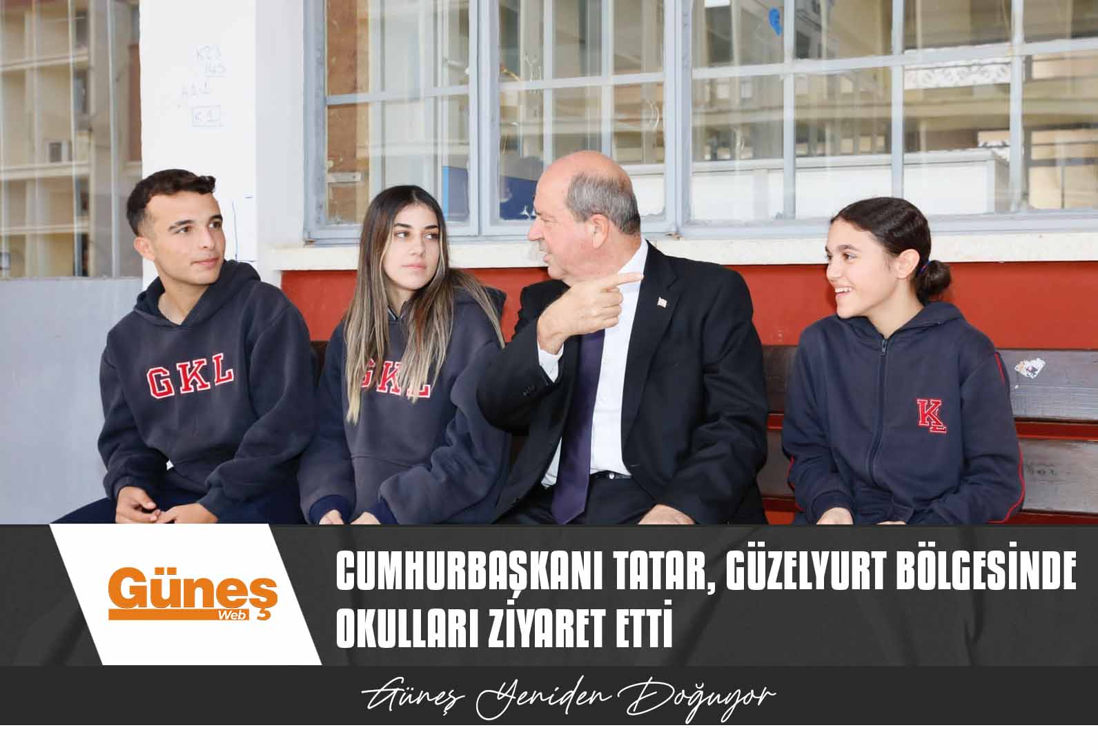 Cumhurbaşkanı Tatar, Güzelyurt bölgesinde okulları ziyaret etti