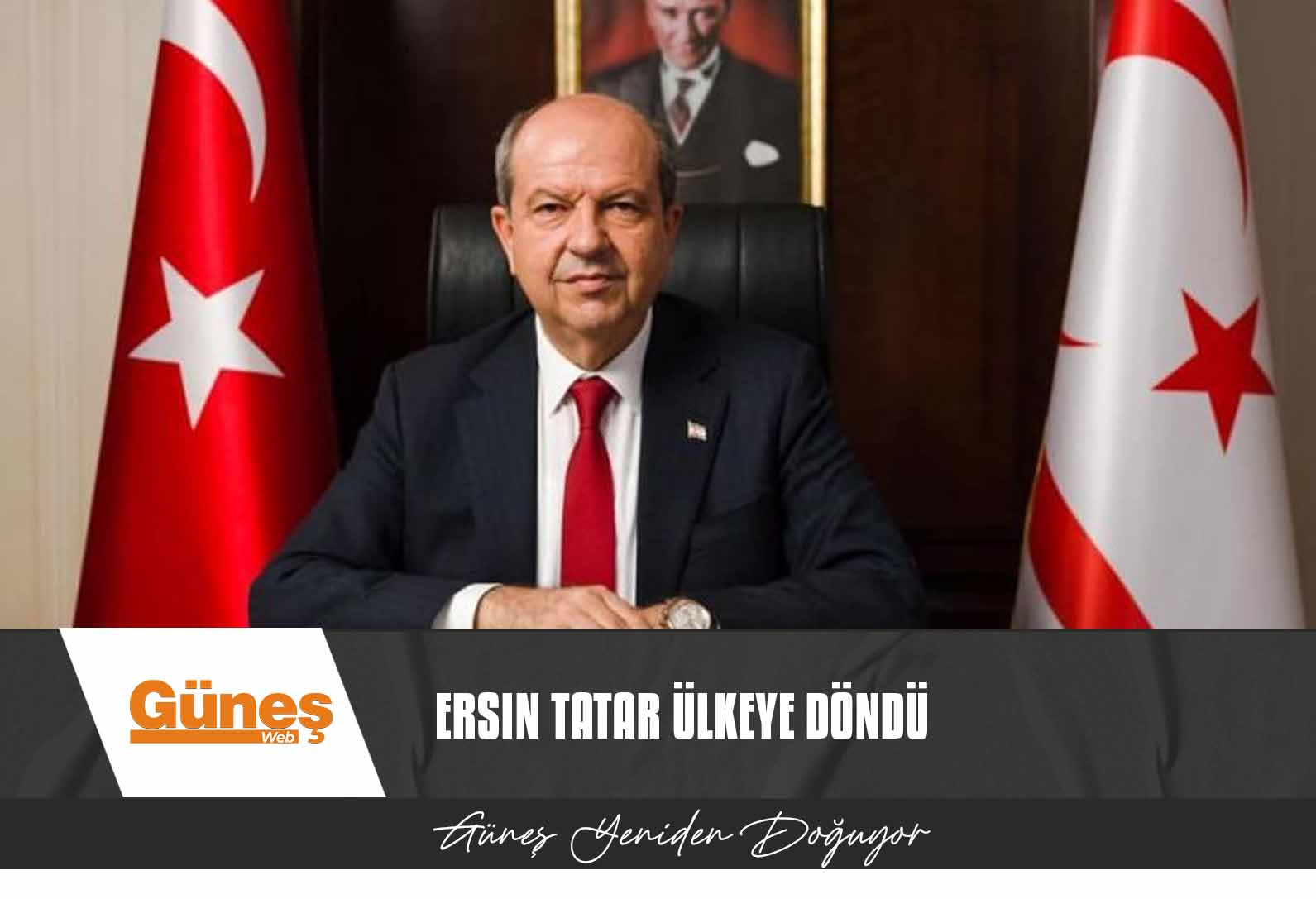 Ersin Tatar ülkeye döndü