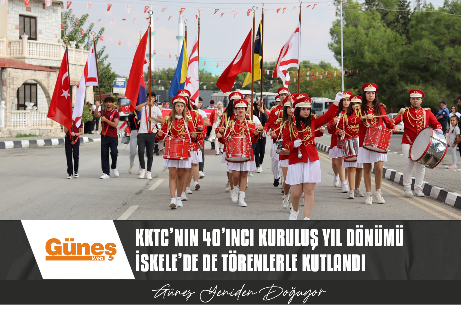 KKTC’nin 40’ıncı kuruluş yıl dönümü İskele’de de törenlerle kutlandı