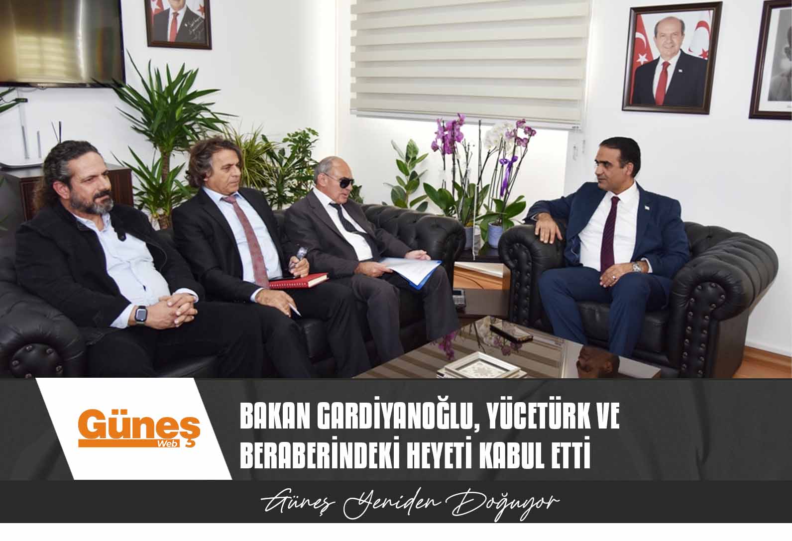 Gardiyanoğlu, Kıbrıs Türk Engelliler Federasyonu Başkanı Yücetürk ve beraberindeki heyeti kabul etti