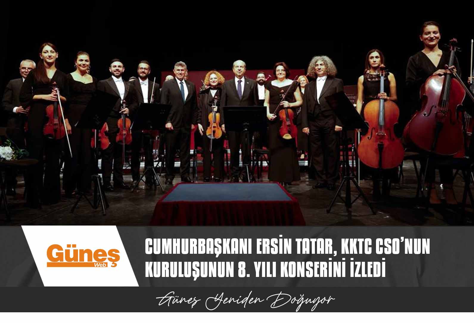 Cumhurbaşkanı Ersin Tatar, KKTC CSO’nun kuruluşunun 8. Yılı konserini izledi