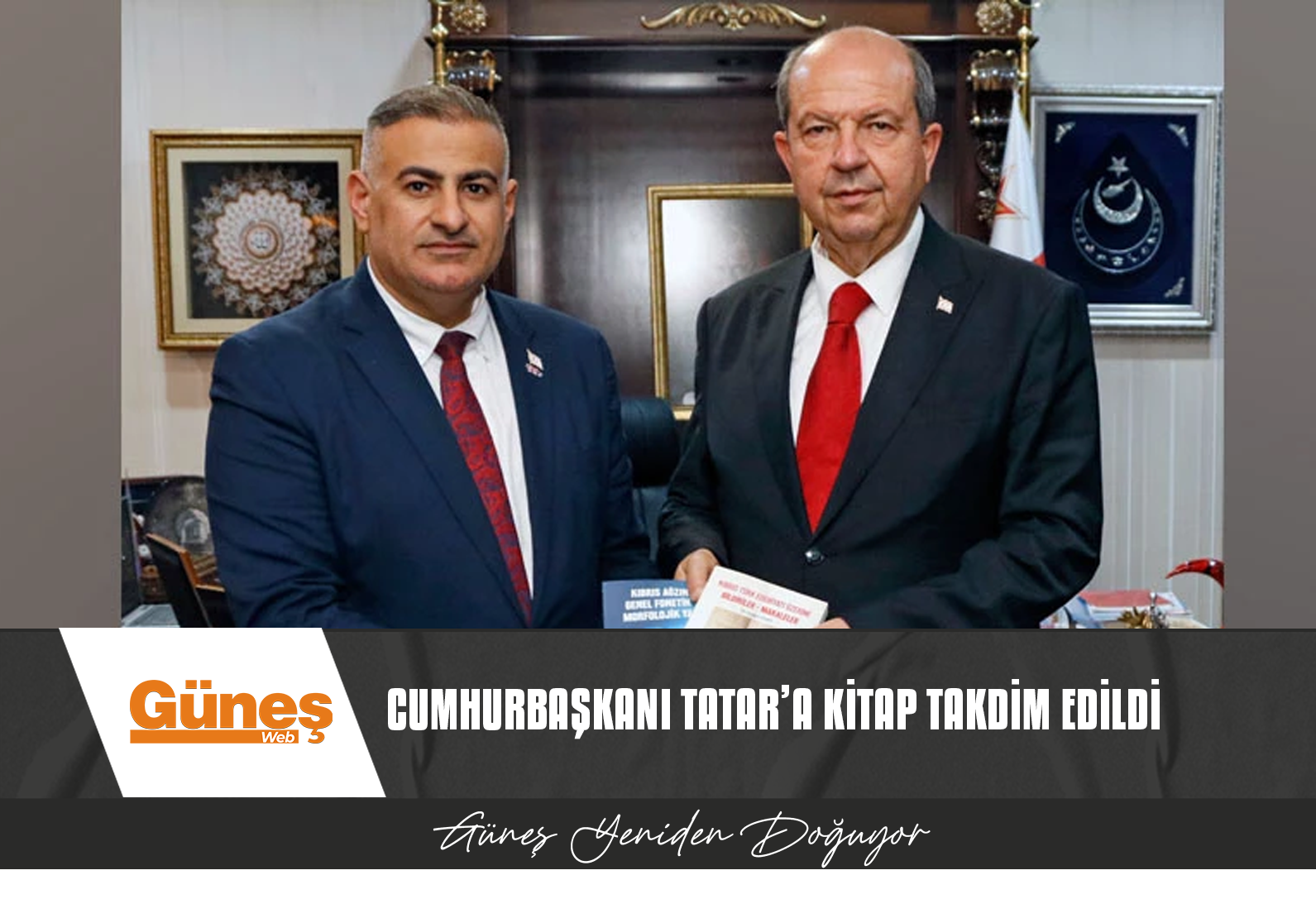 Cumhurbaşkanı Tatar’a kitap takdim edildi