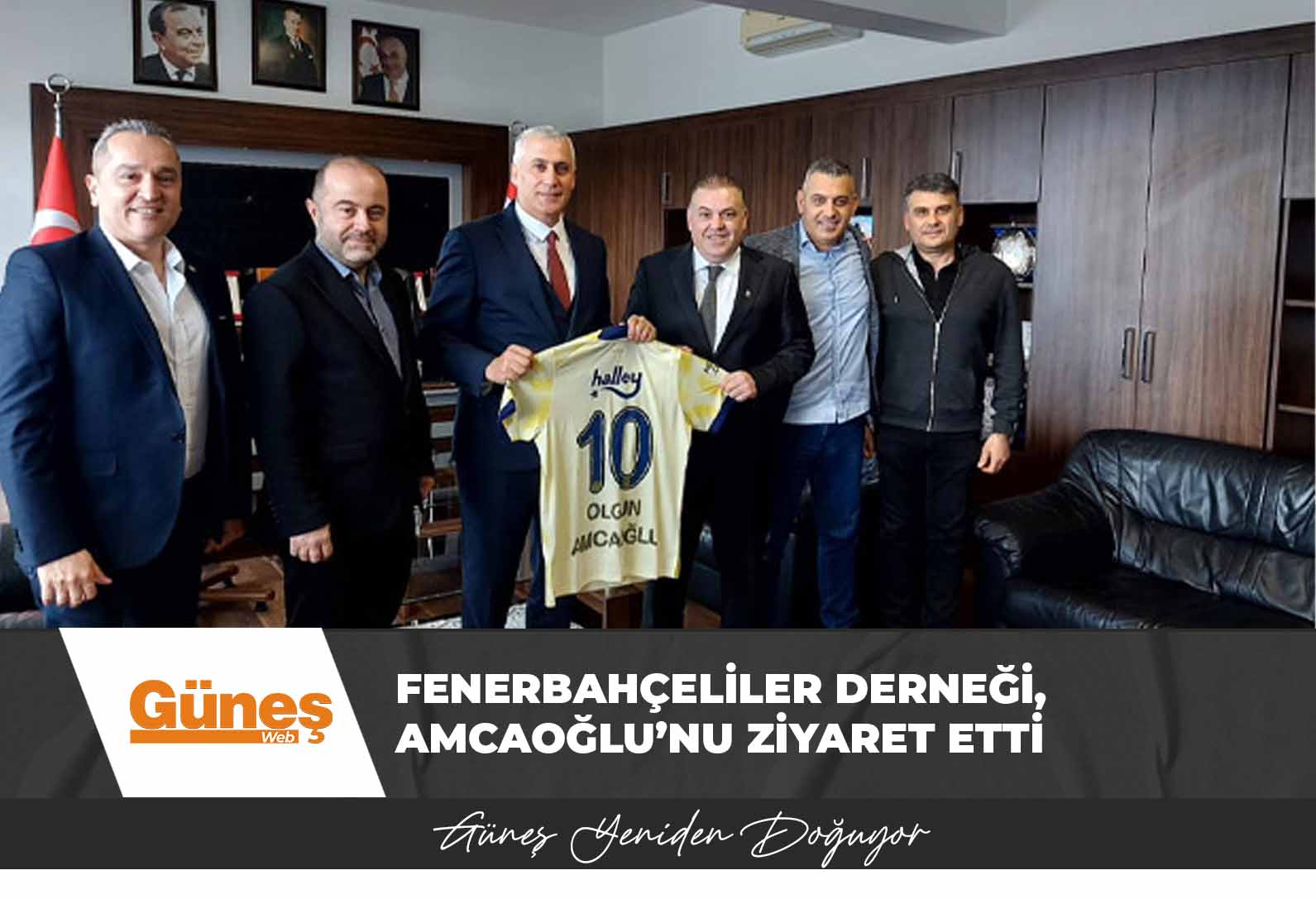 KKTC Fenerbahçeliler Derneği, Ekonomi ve Enerji Bakanı Amcaoğlu’nu ziyaret etti