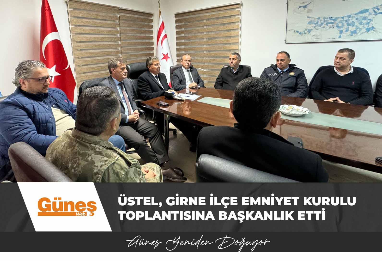 Başbakan Ünal Üstel, Girne İlçe Emniyet Kurulu Toplantısına Başkanlık Etti