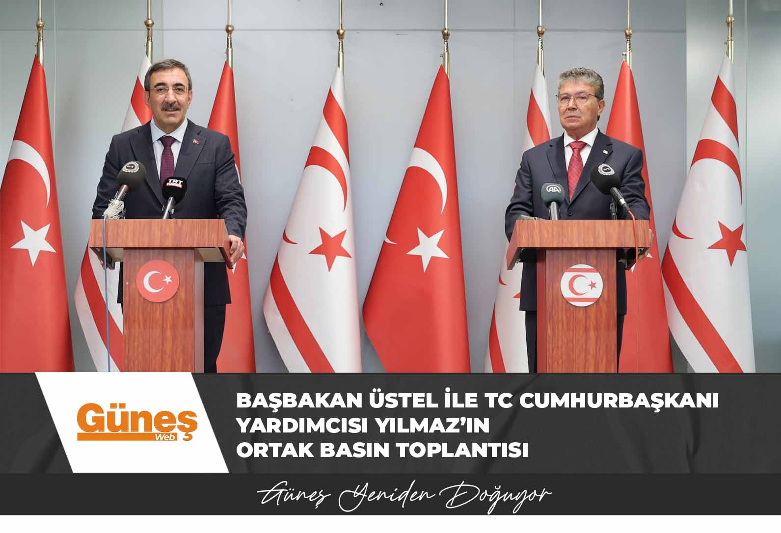 Başbakan Üstel ile TC Cumhurbaşkanı Yardımcısı Yılmaz’ın ortak basın toplantısı