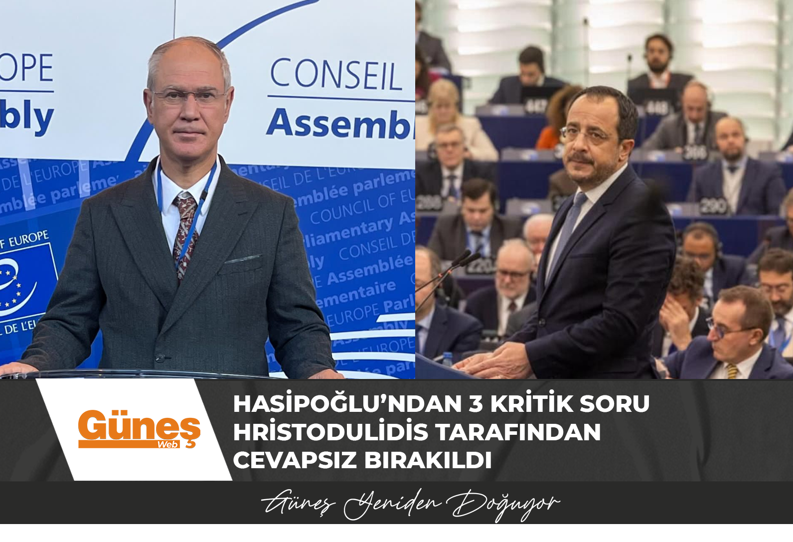 KKTC AKPA Heyet Başkanı Milletvekili Oğuzhan Hasipoğlu, Avrupa Konseyi’nde Rum lider Hristodulidis’i köşeye sıkıştırdı 