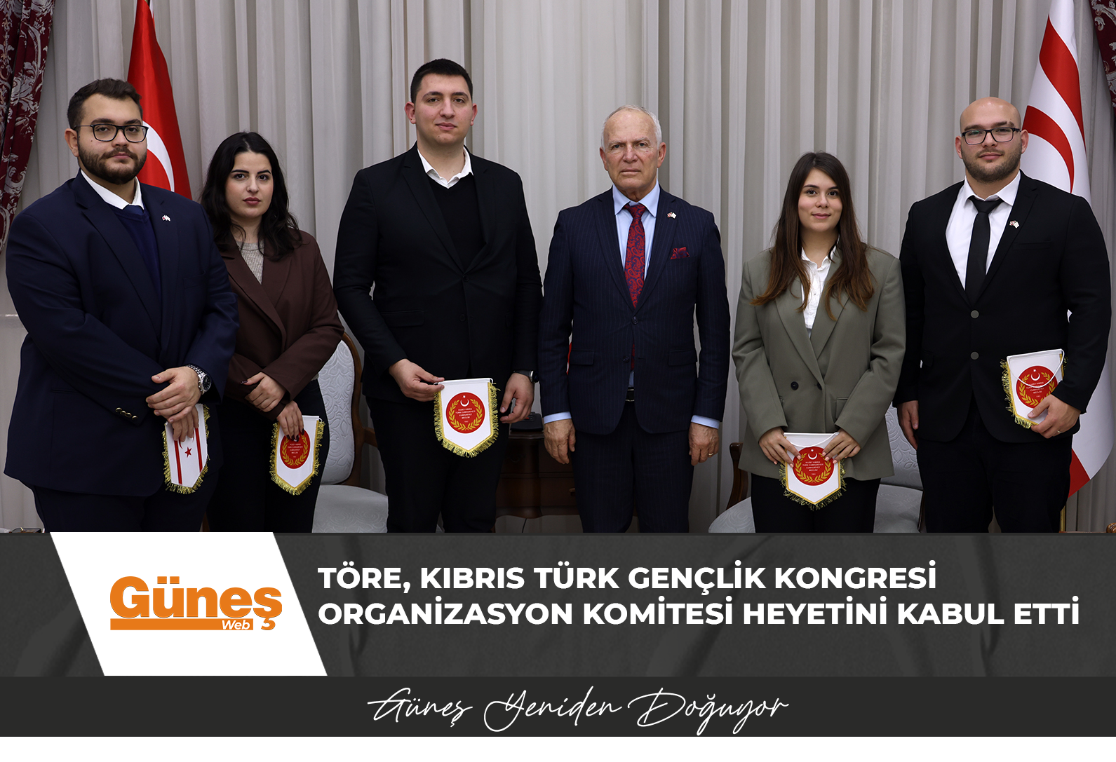 Töre, Kıbrıs Türk Gençlik Kongresi organizasyon komitesi heyetini kabul etti