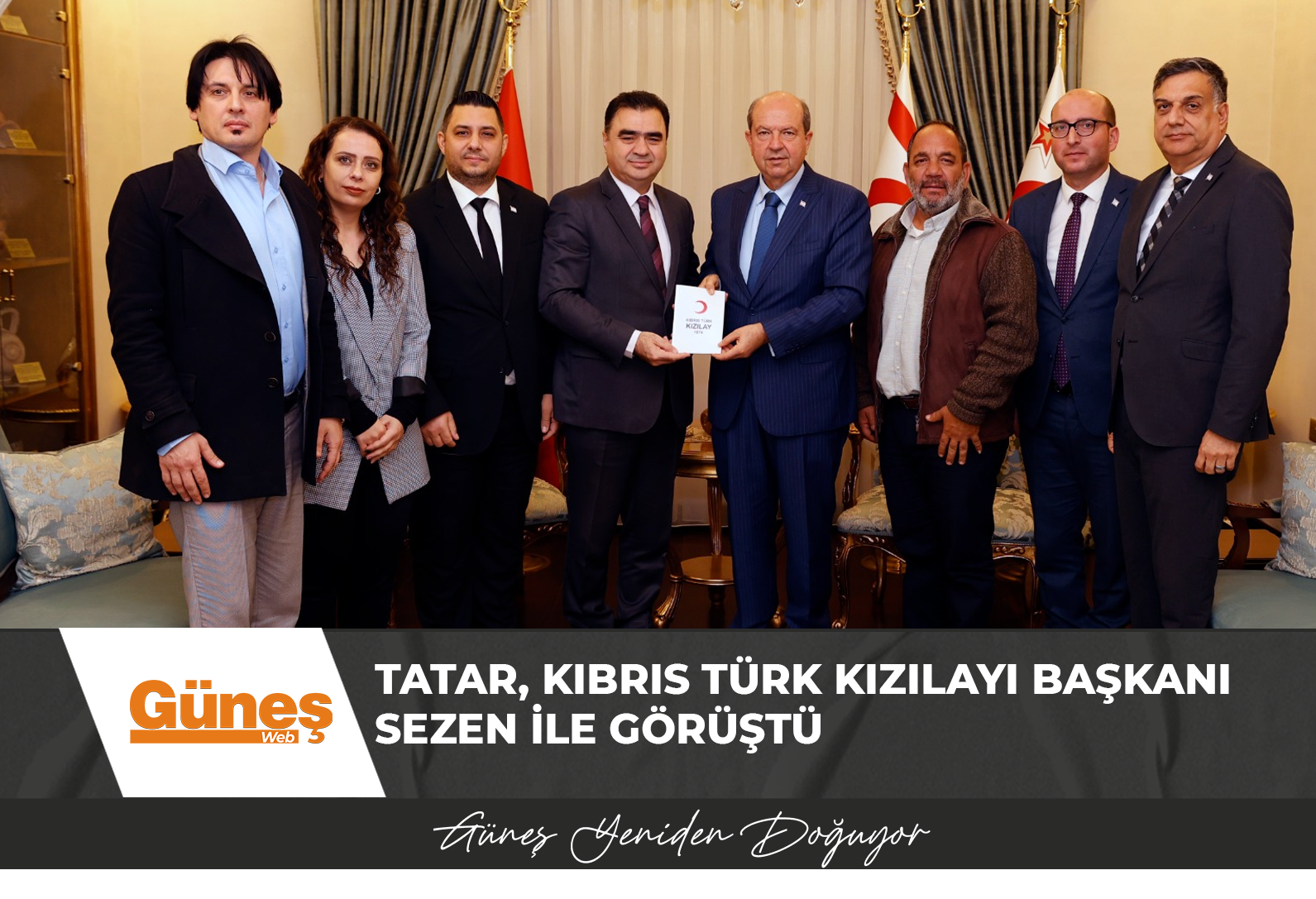 Cumhurbaşkanı Tatar, Kıbrıs Türk Kızılayı Başkanı Sezen ile görüştü