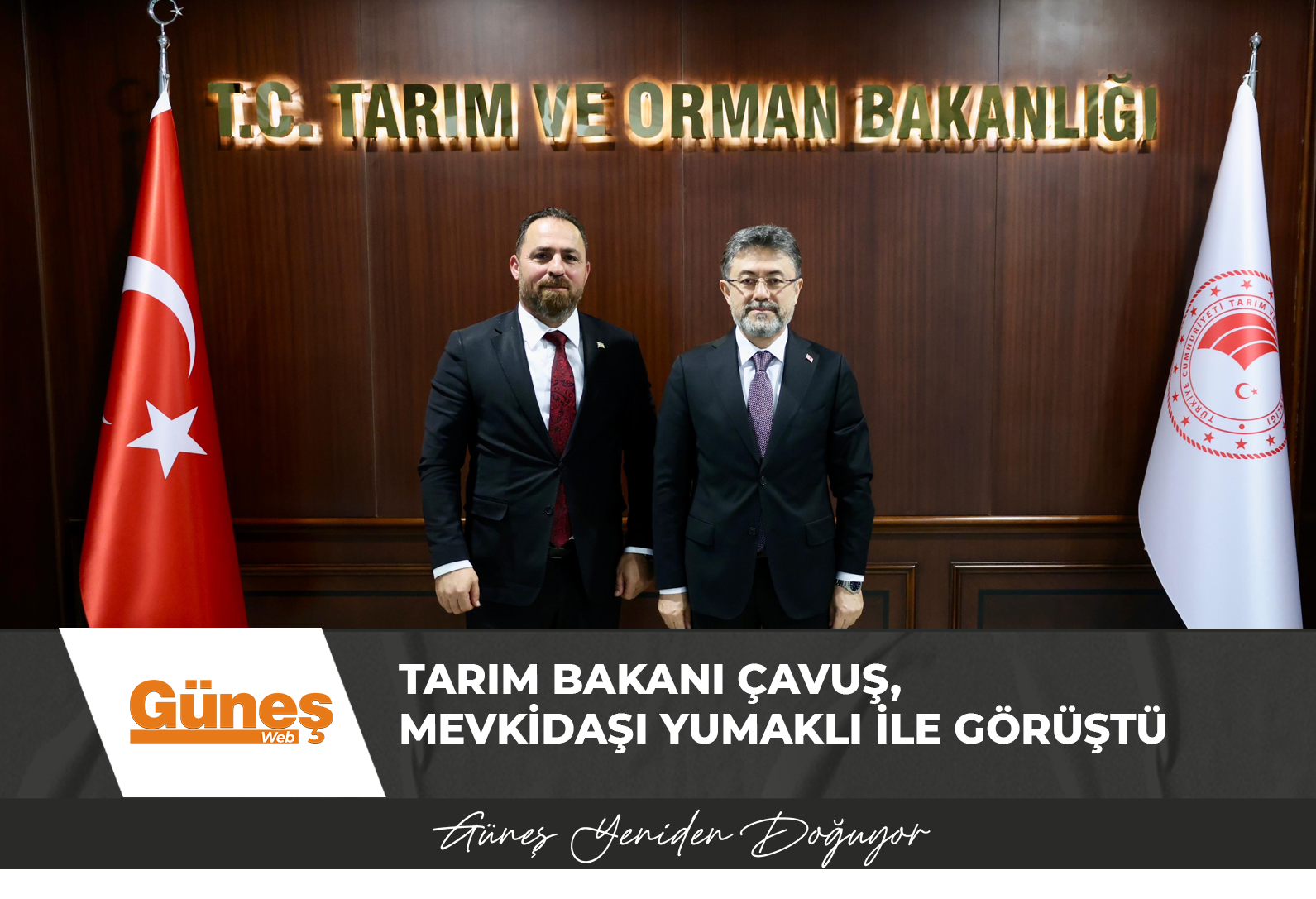 Tarım Bakanı Çavuş, mevkidaşı Yumaklı ile görüştü