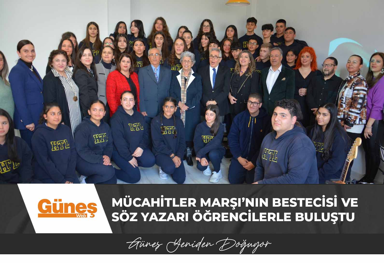 Mücahitler Marşı’nın bestecisi Yılmaz Taner ve söz yazarı Zeka Alsancak, HTL öğrencileriyle buluştu