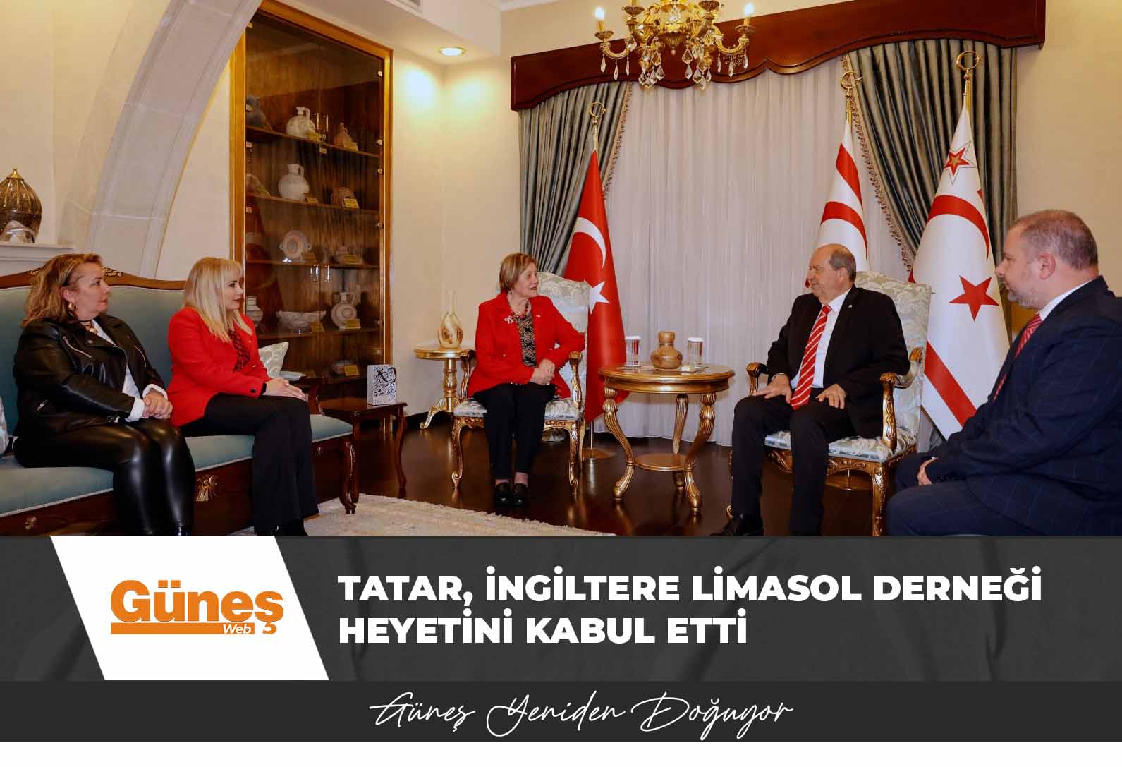 Cumhurbaşkanı Tatar, İngiltere Limasol Derneği heyetini kabul etti