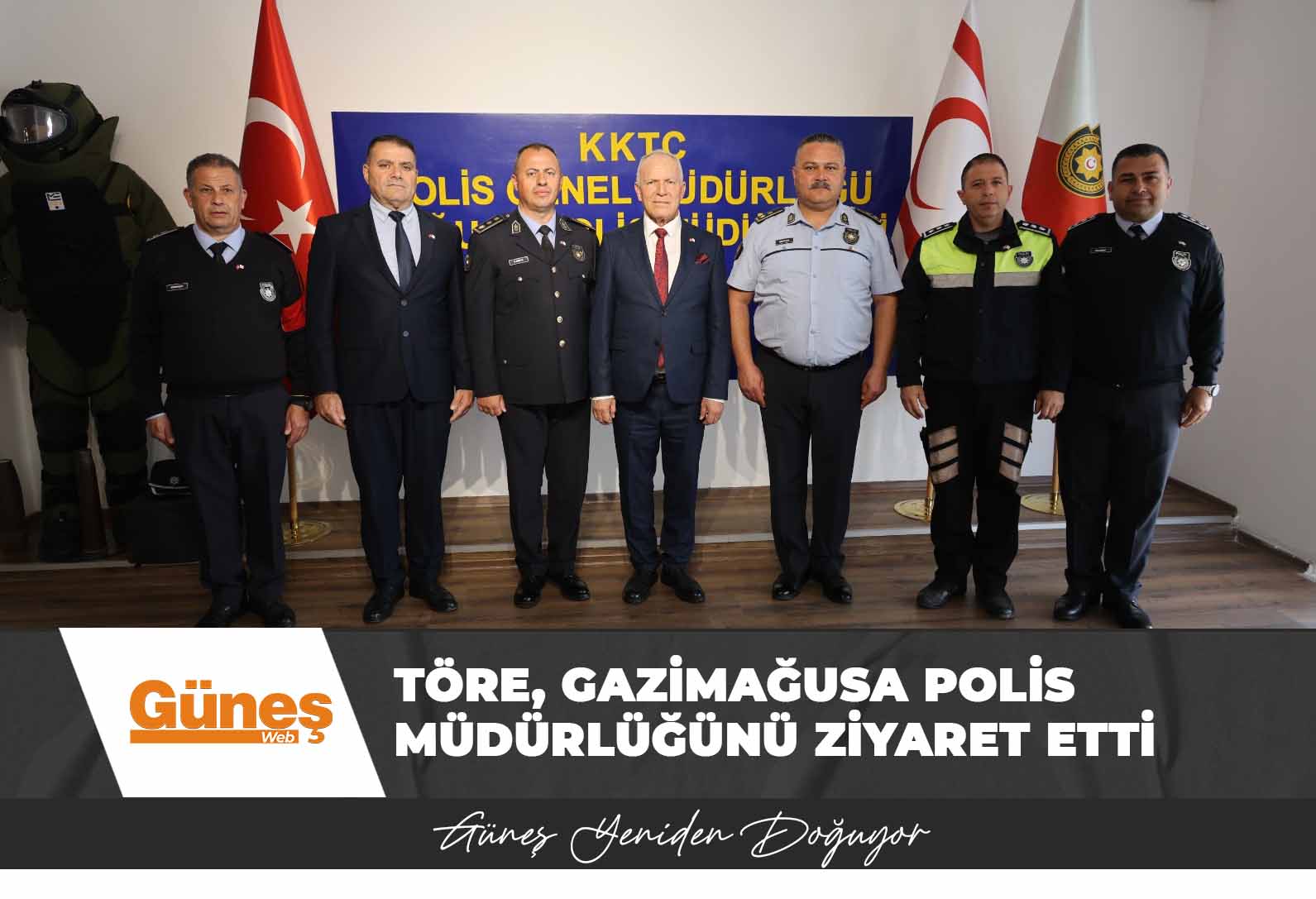 Töre, Gazimağusa Polis Müdürlüğünü ziyaret etti