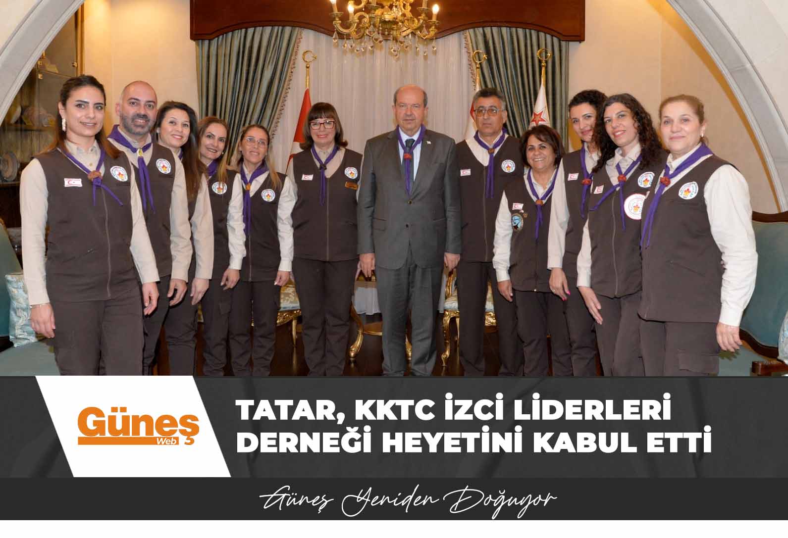 Cumhurbaşkanı Tatar, KKTC İzci Liderleri Derneği heyetini kabul etti