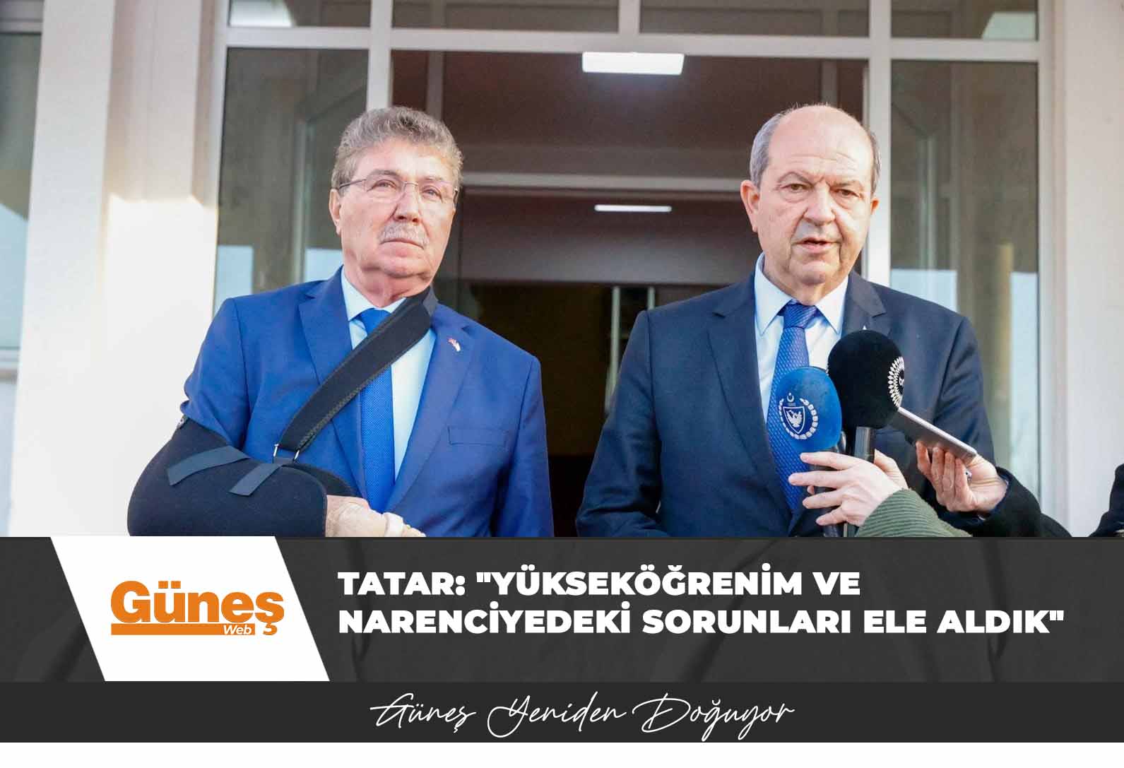 Cumhurbaşkanı Tatar, Bakanlar Kurulu sonrası açıklamada bulundu: “Yükseköğrenim ve narenciyedeki sorunları ele aldık”